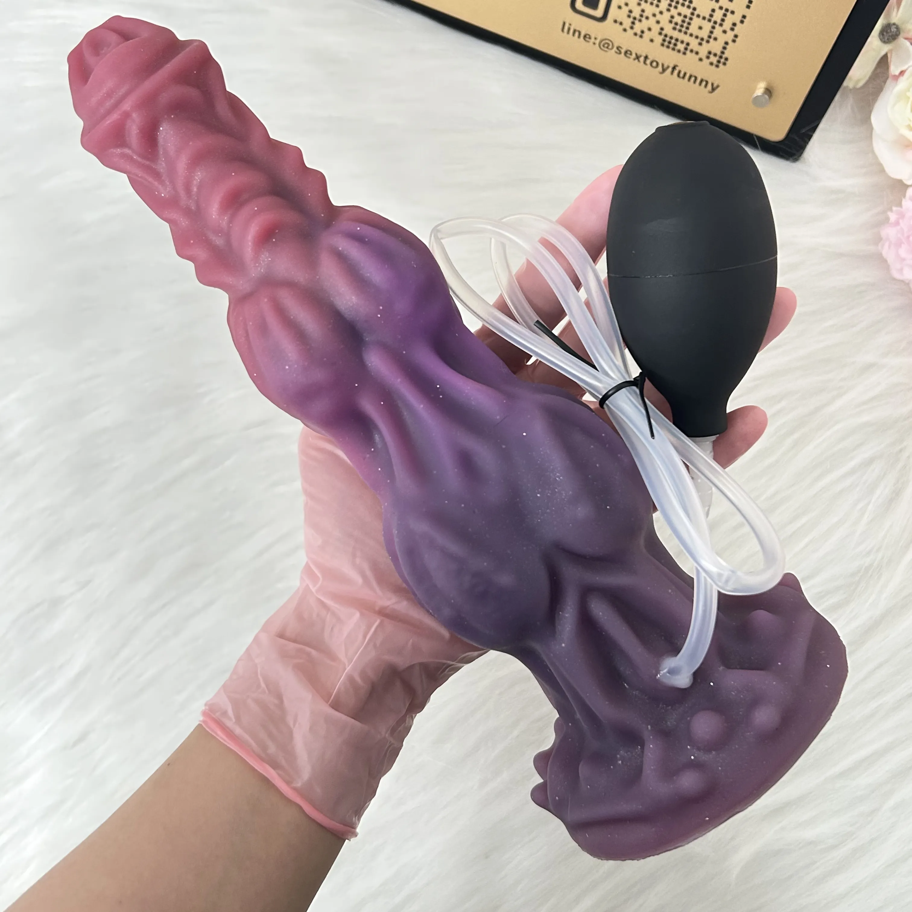 Three-Section Ejaculatable Fantasy Dildo With Suction Cup