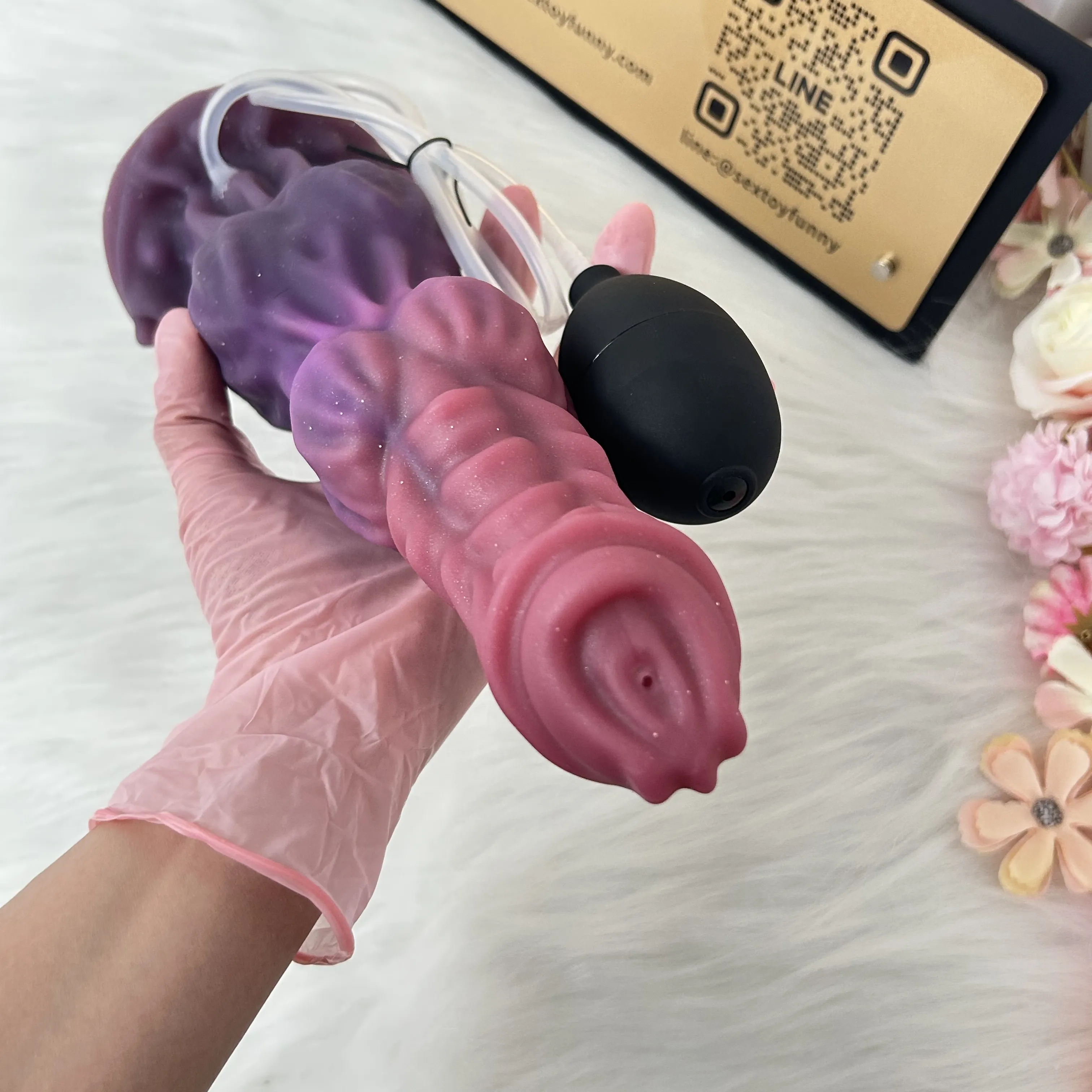 Three-Section Ejaculatable Fantasy Dildo With Suction Cup