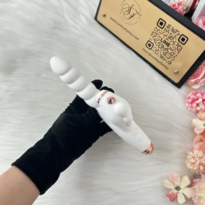 เครื่องนวด AV 10 ระดับความสั่นสะเทือน + ดูด + ยืดหด ระบบทำความร้อนอุณหภูมิคงที่ รูปลายยูนิคอร์น + ตัวเครื่องแบบเกลียว|GALAKU