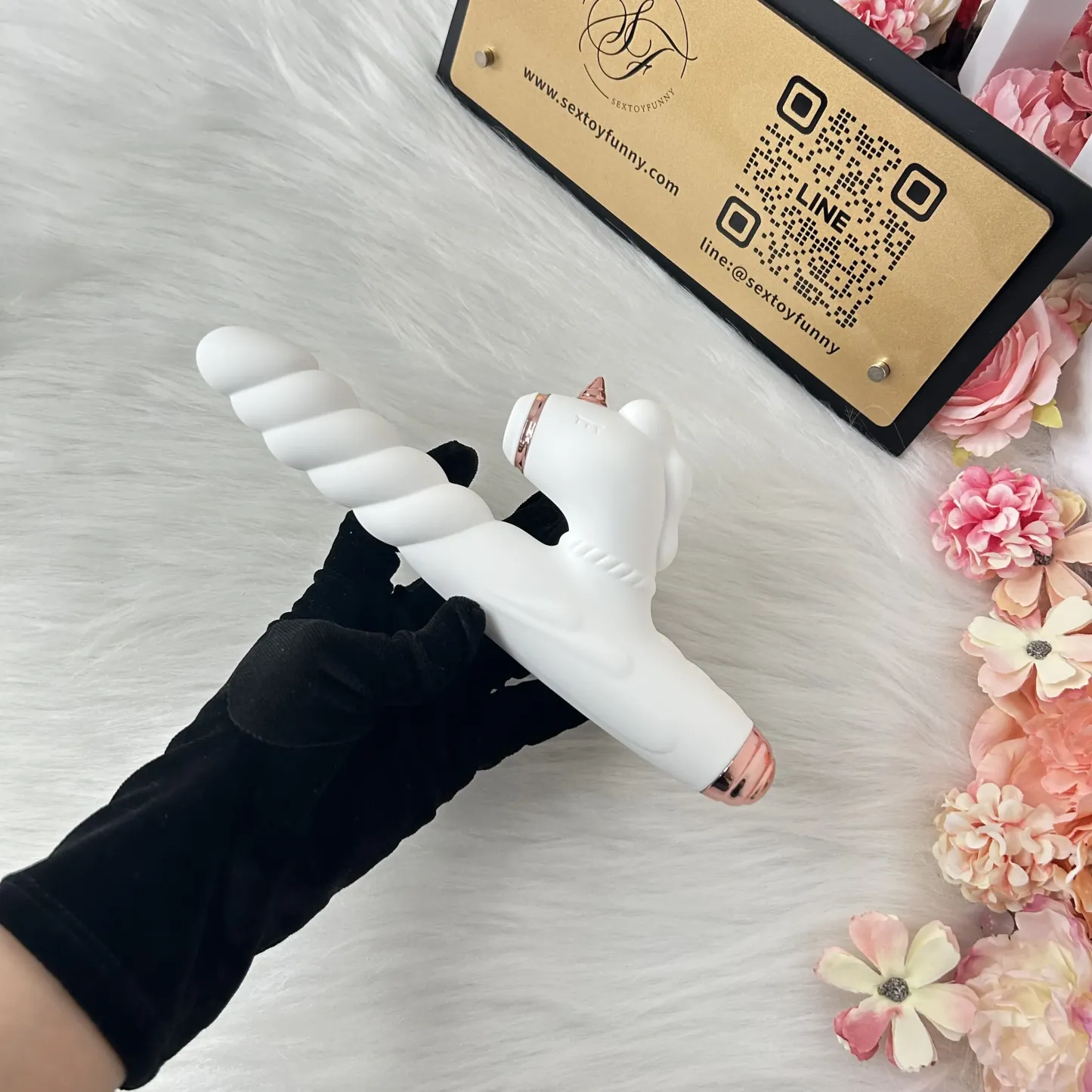 เครื่องนวด AV 10 ระดับความสั่นสะเทือน + ดูด + ยืดหด ระบบทำความร้อนอุณหภูมิคงที่ รูปลายยูนิคอร์น + ตัวเครื่องแบบเกลียว|GALAKU