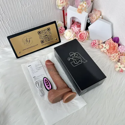 ดิลโด้ ควยปลอม ระบบสั่น+ยืดหด+หมุน สมจริง ควบคุมไร้สาย IPX5