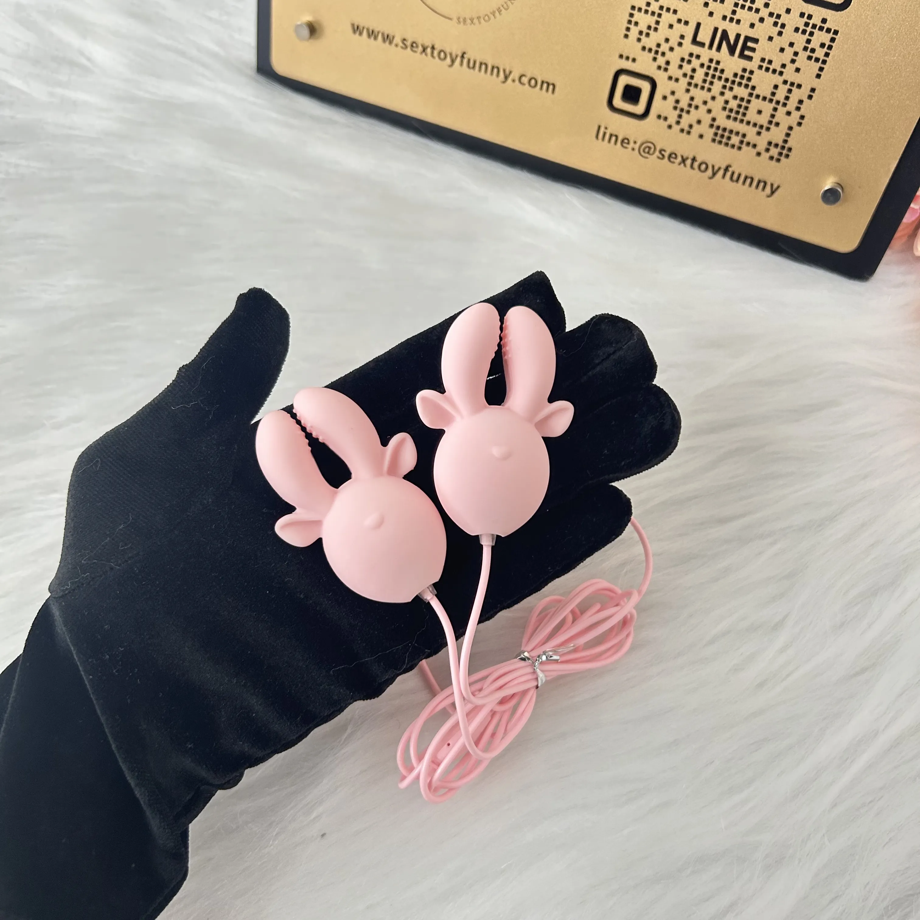 Deer Head Shaped Remote Control Nipple Clamps + Vibrator Set