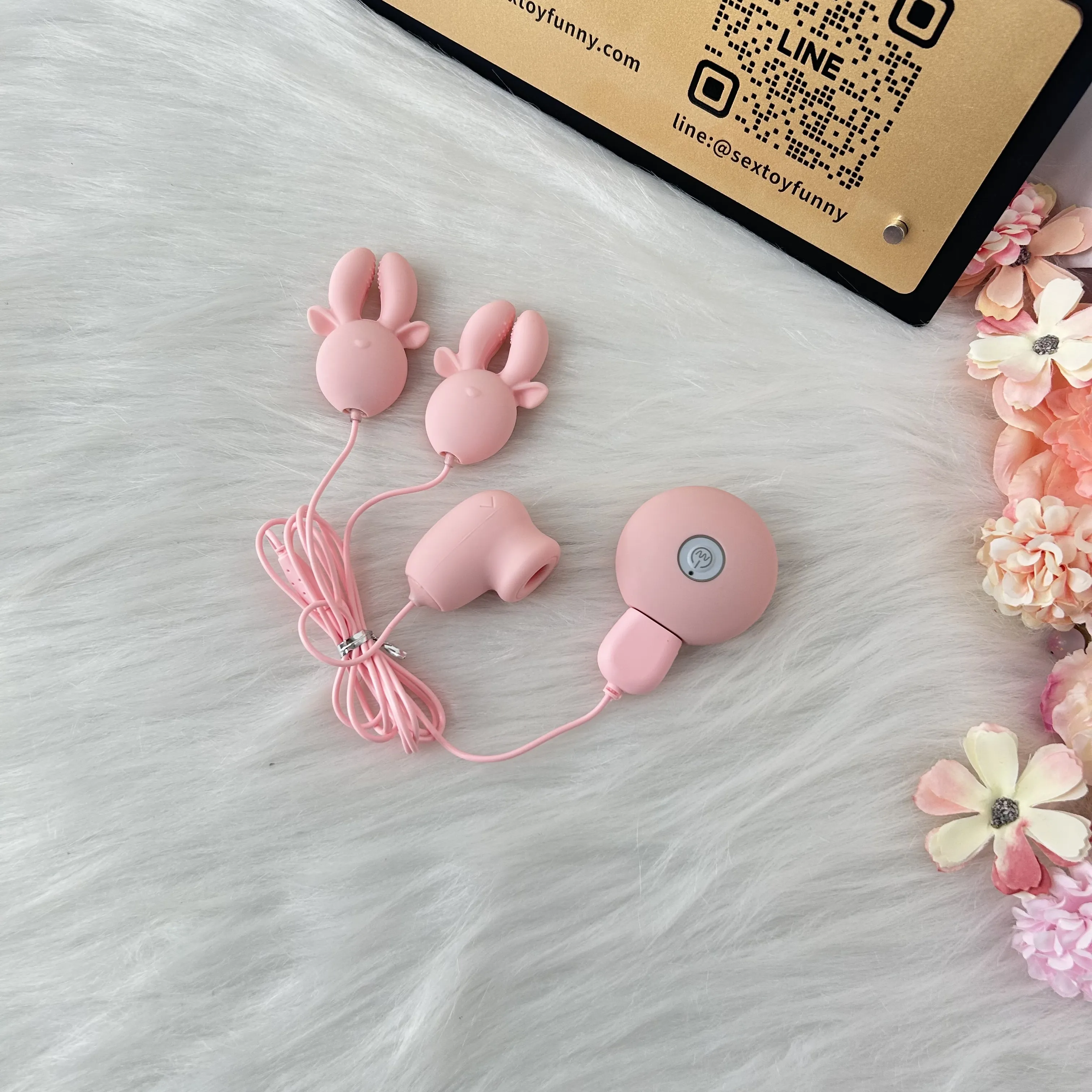 Deer Head Shaped Remote Control Nipple Clamps + Vibrator Set