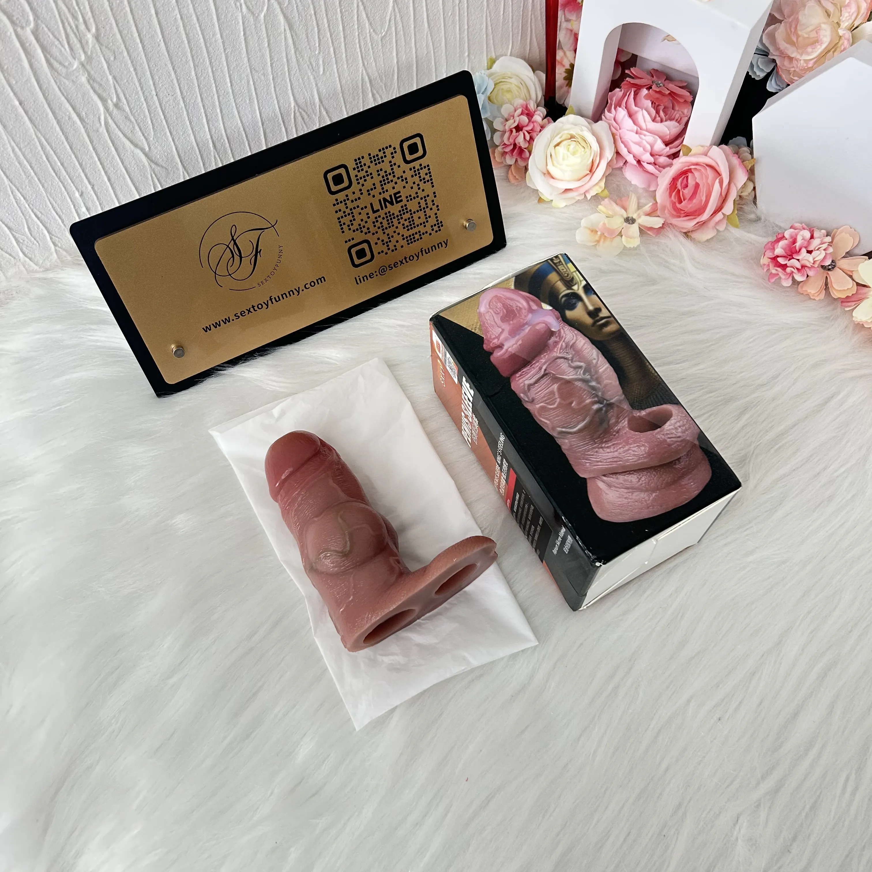 SXXY S8112 Platinum Silicone Simulated Penis Sleeve