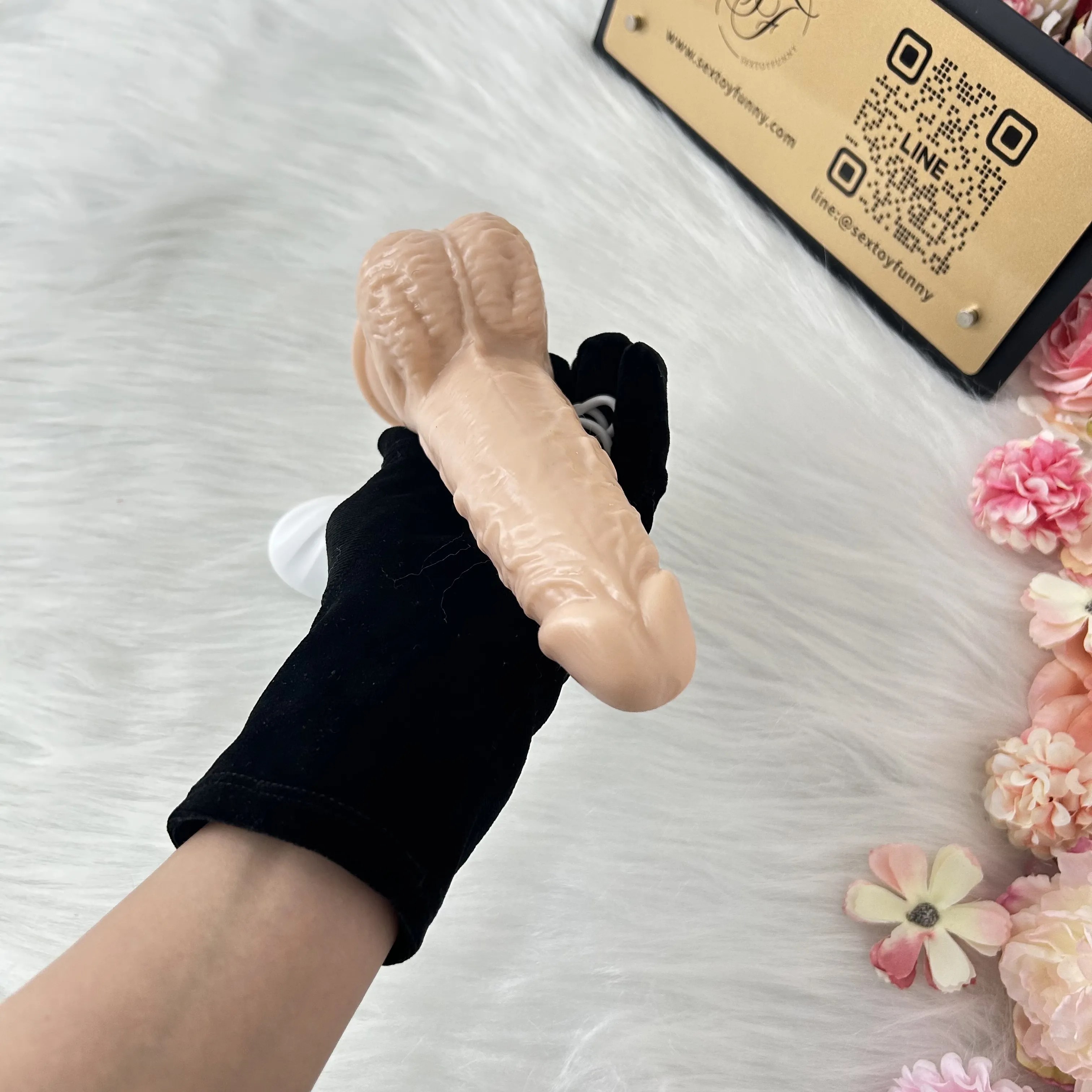 Remote Control Vibrating & Thrusting Heating Dildo 19cm