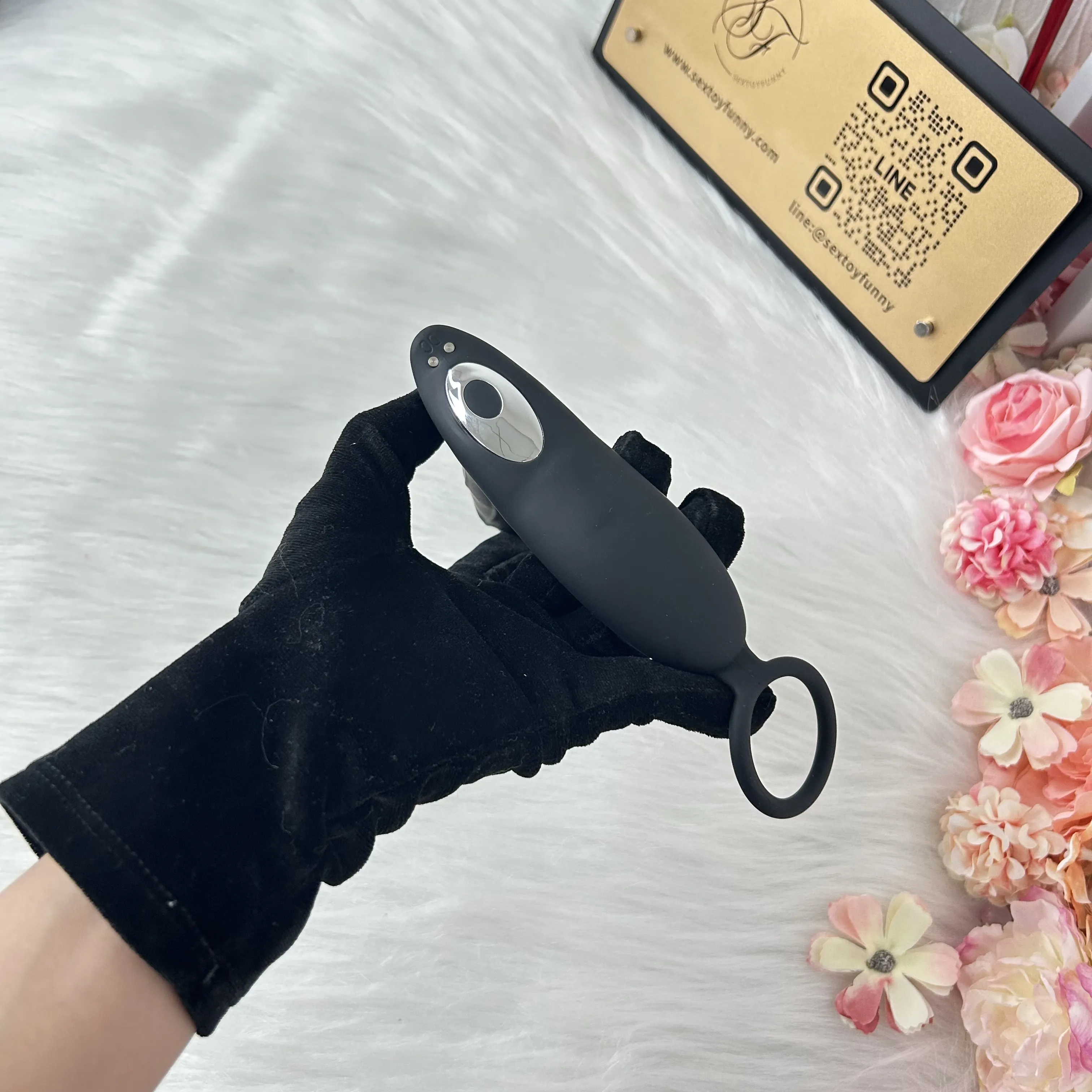 ของเล่นประตูหลัง เครื่องนวดต่อมลูกหมาก มอเตอร์คู่ สั่น ส่าย คลาน