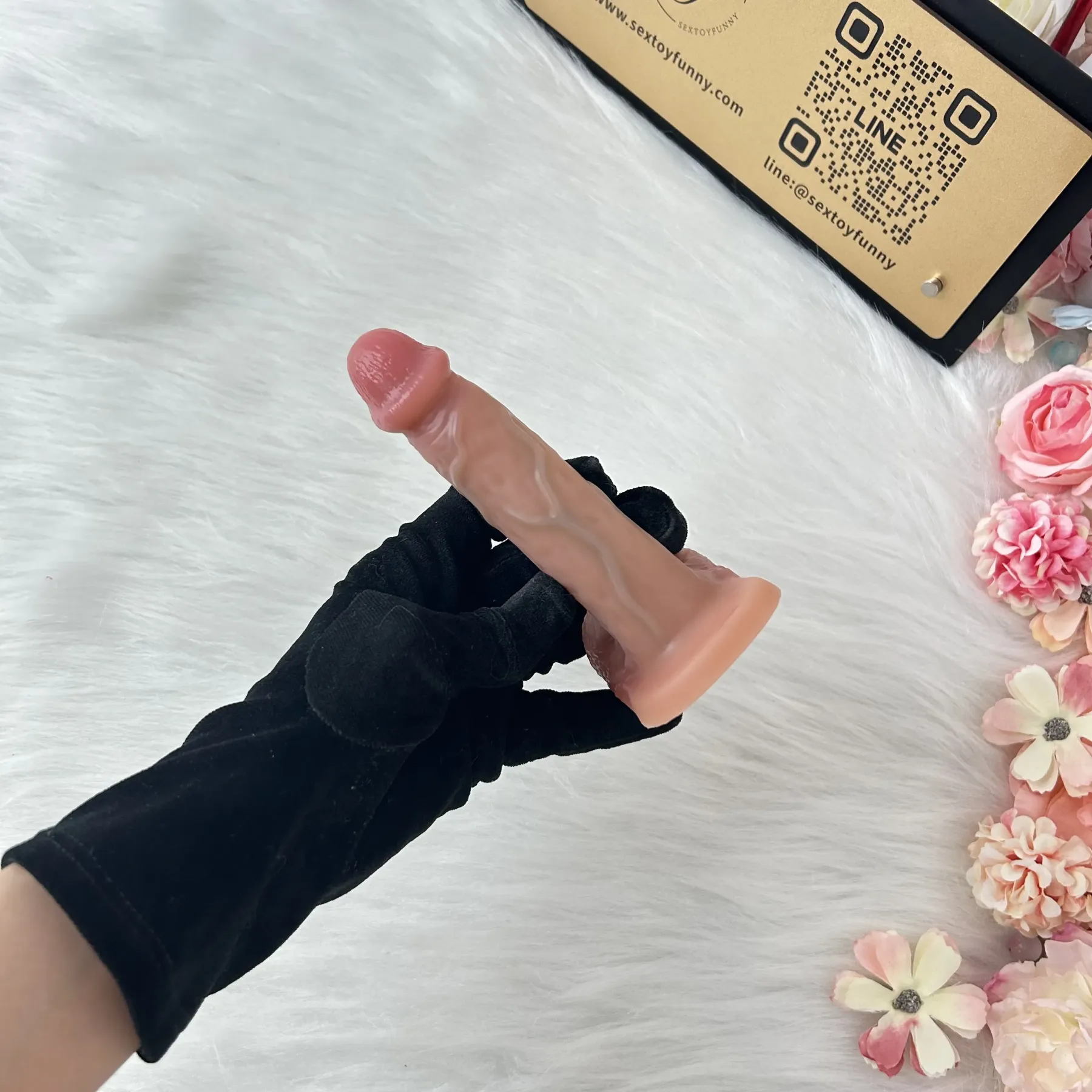 ดิลโด้ ควยปลอม ลอกเลียนแบบ 1:1 ซิลิโคนเหลวสองชั้น โค้งงอได้ ขนาดกำลังดี