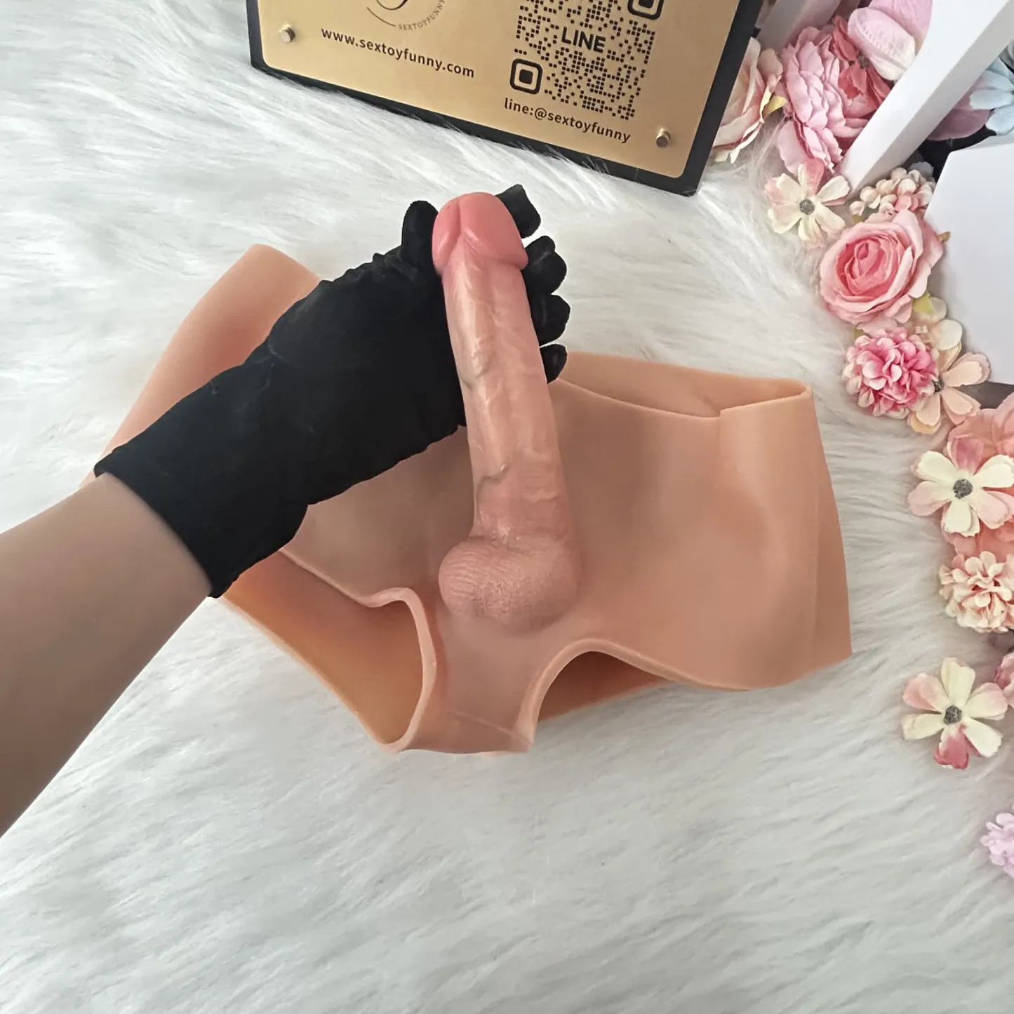 กางเกงควยปลอม ออกแบบแบบชิ้นเดียว วัสดุซิลิโคนพรีเมี่ยม ระดับความสมจริงสูง-sextoyfunny