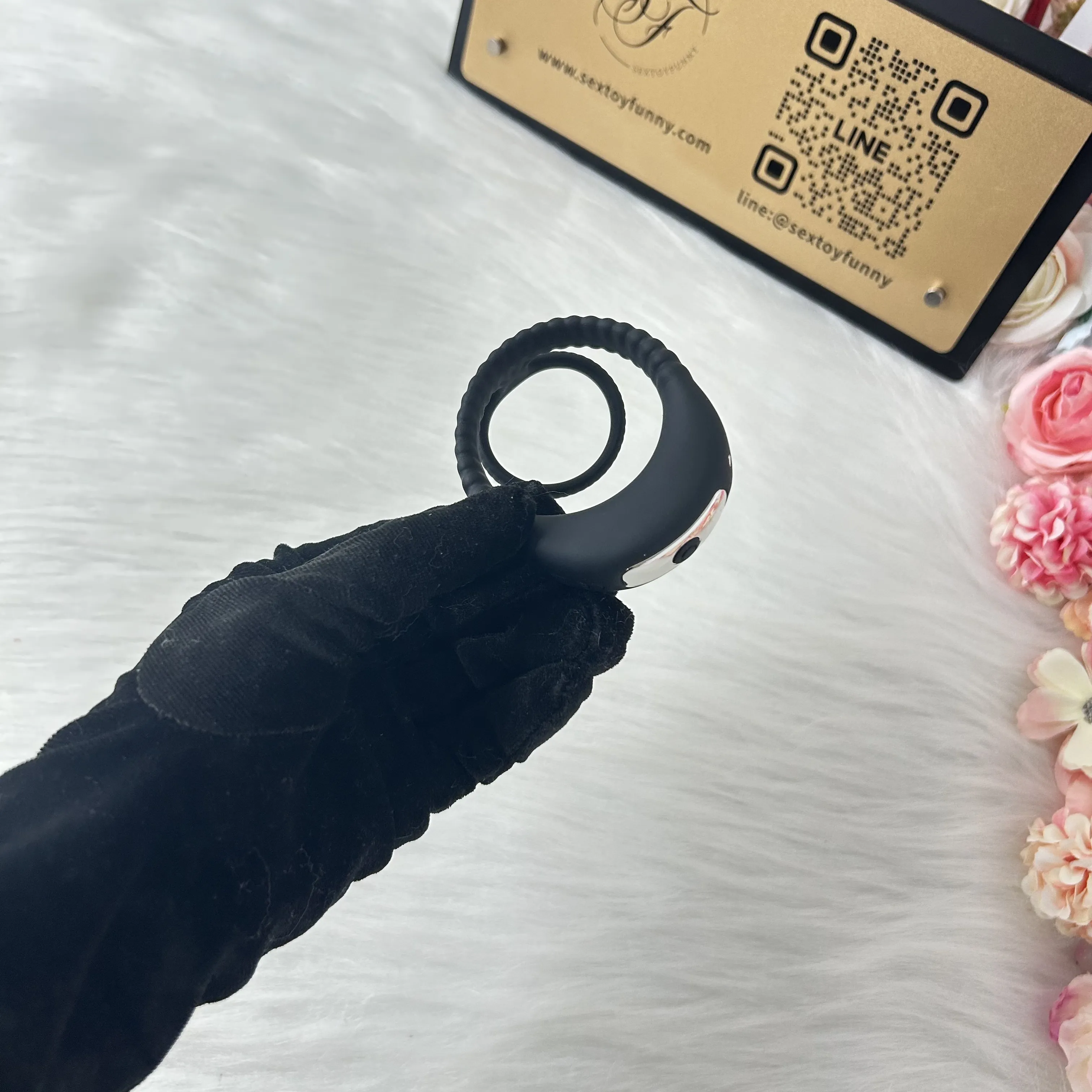 Rechargeable 10 Frequencies One-Button Operation Cock Ring