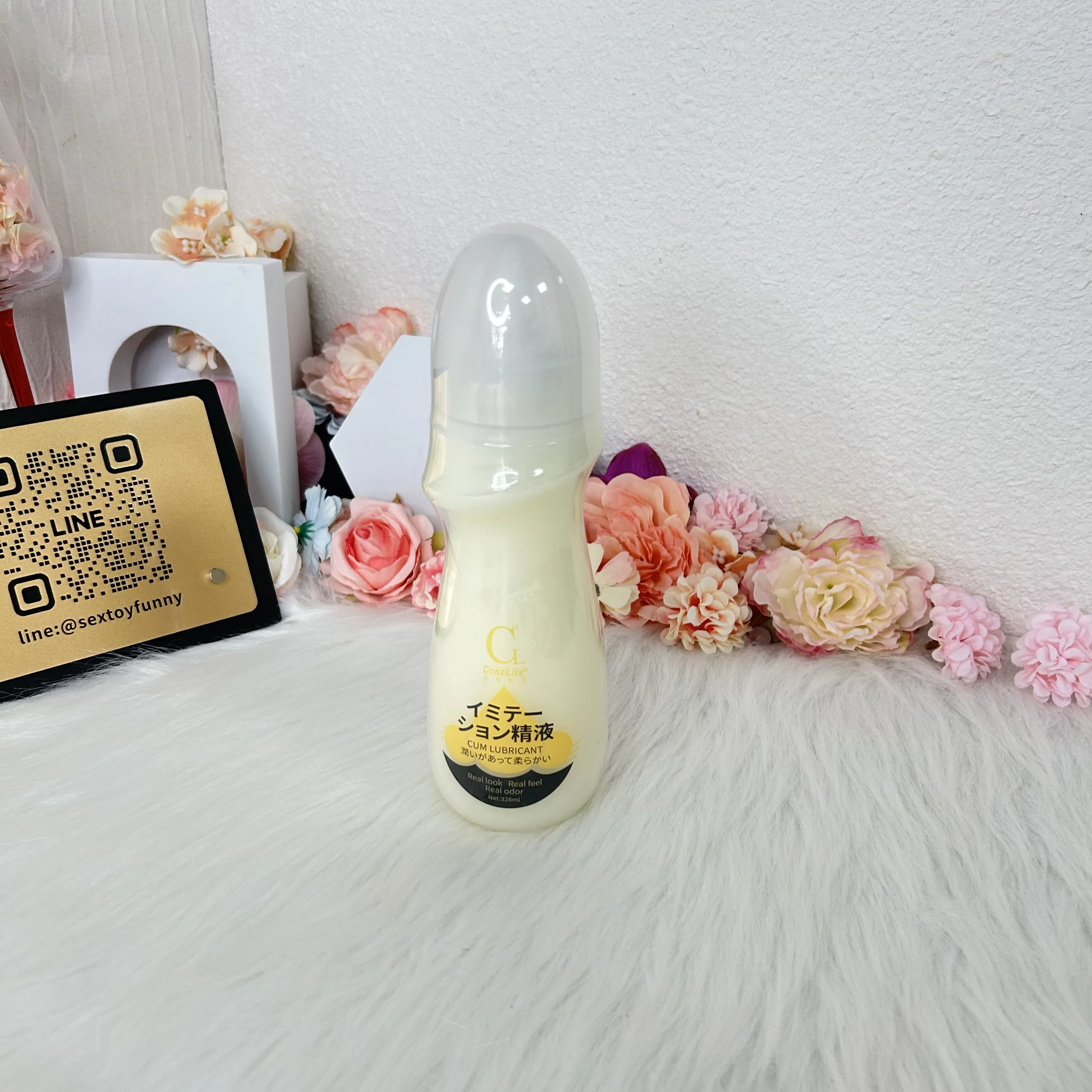 ลูบิแคนท์เลียนแบบน้ำอสุจิ ละลายน้ำได้ ปลายหลอดเรียว ได้รับการรับรองจาก FDA