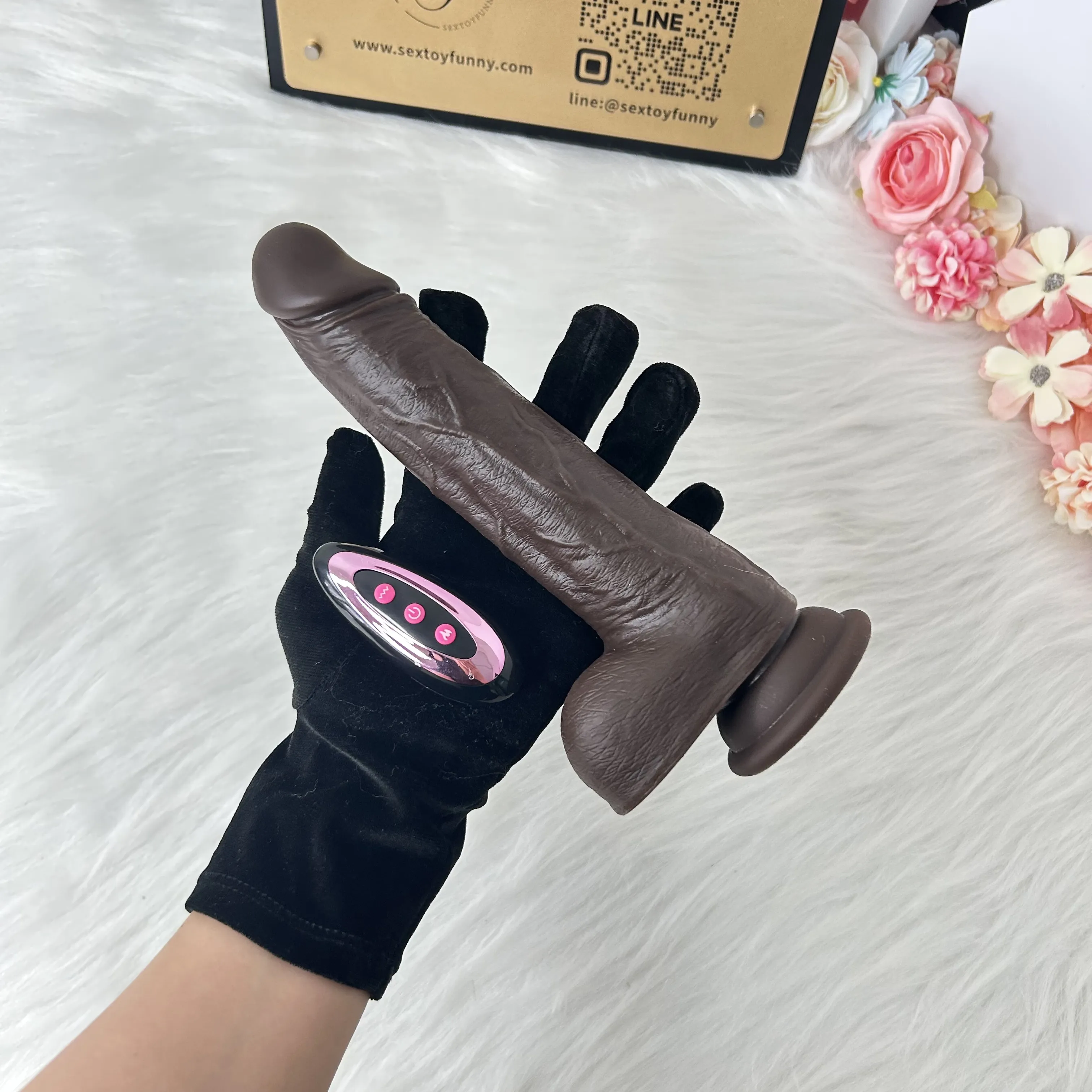 Heatable Vibrating&Thrusting Remote Control Realistic Dildo
