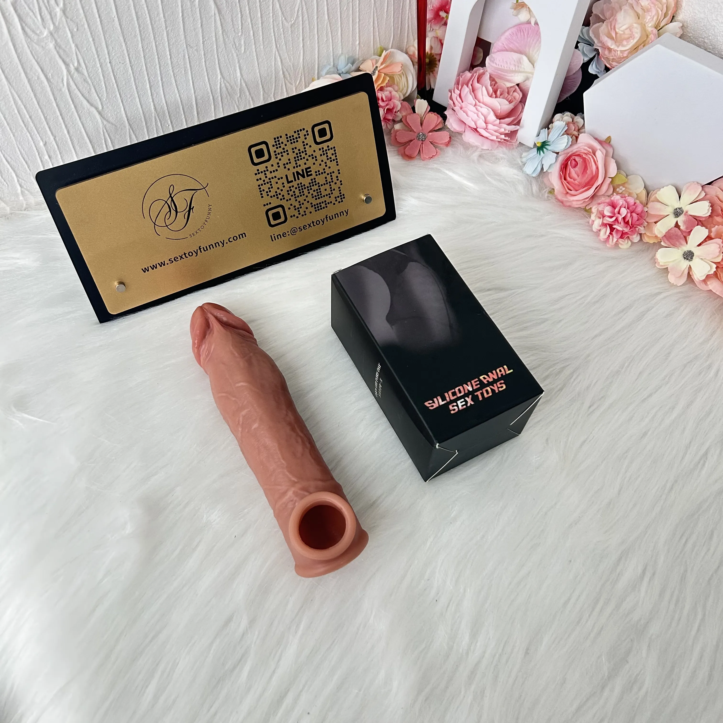 Liquid Silicone Integrated Cock Ring Bionic Penis Sleeve