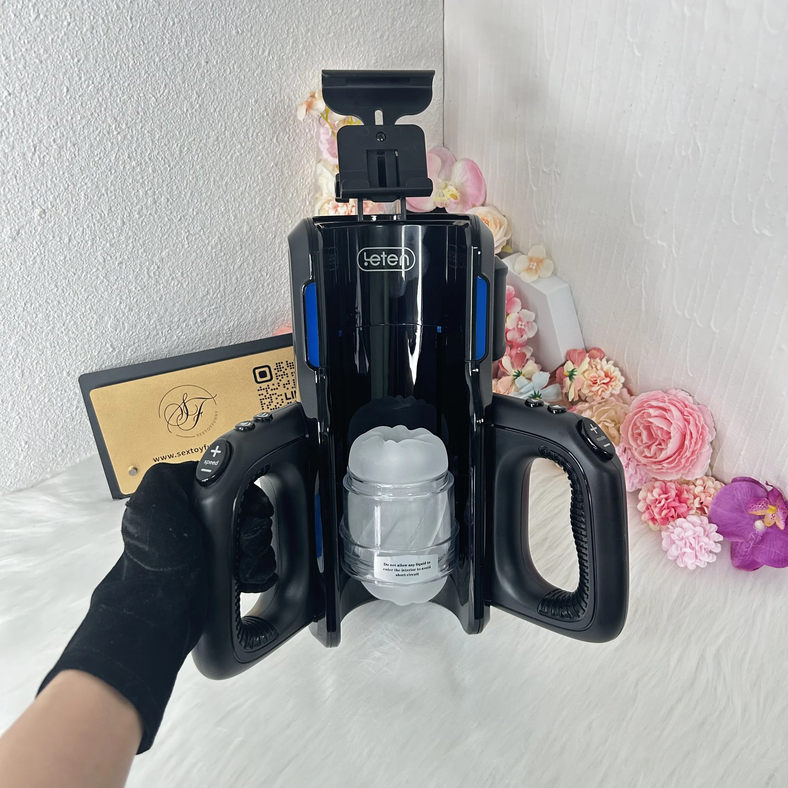 72 Programs Male Masturbator Grip Handle With Phone Holder
