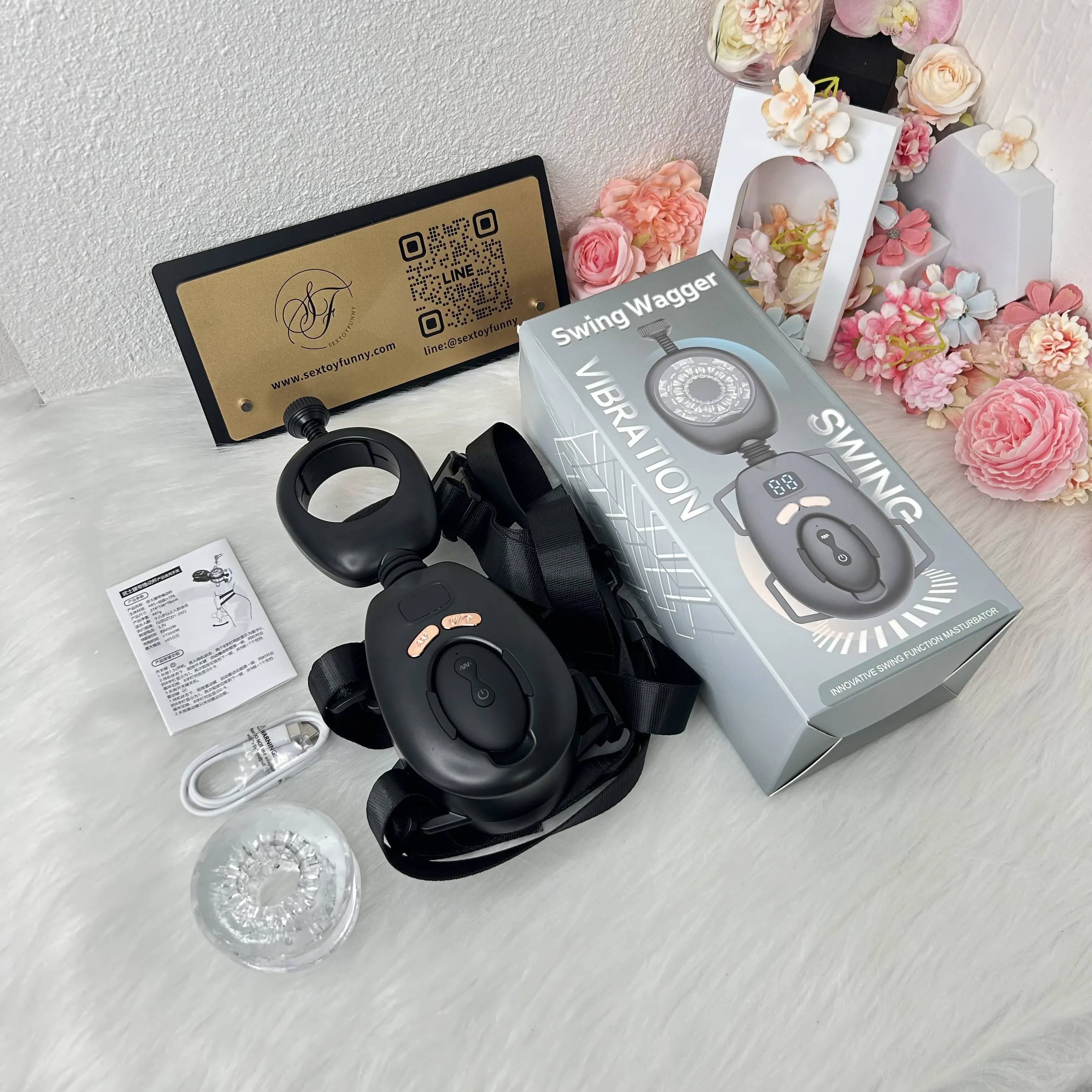Wearable Oscillating Male Masturbator With Remote Control