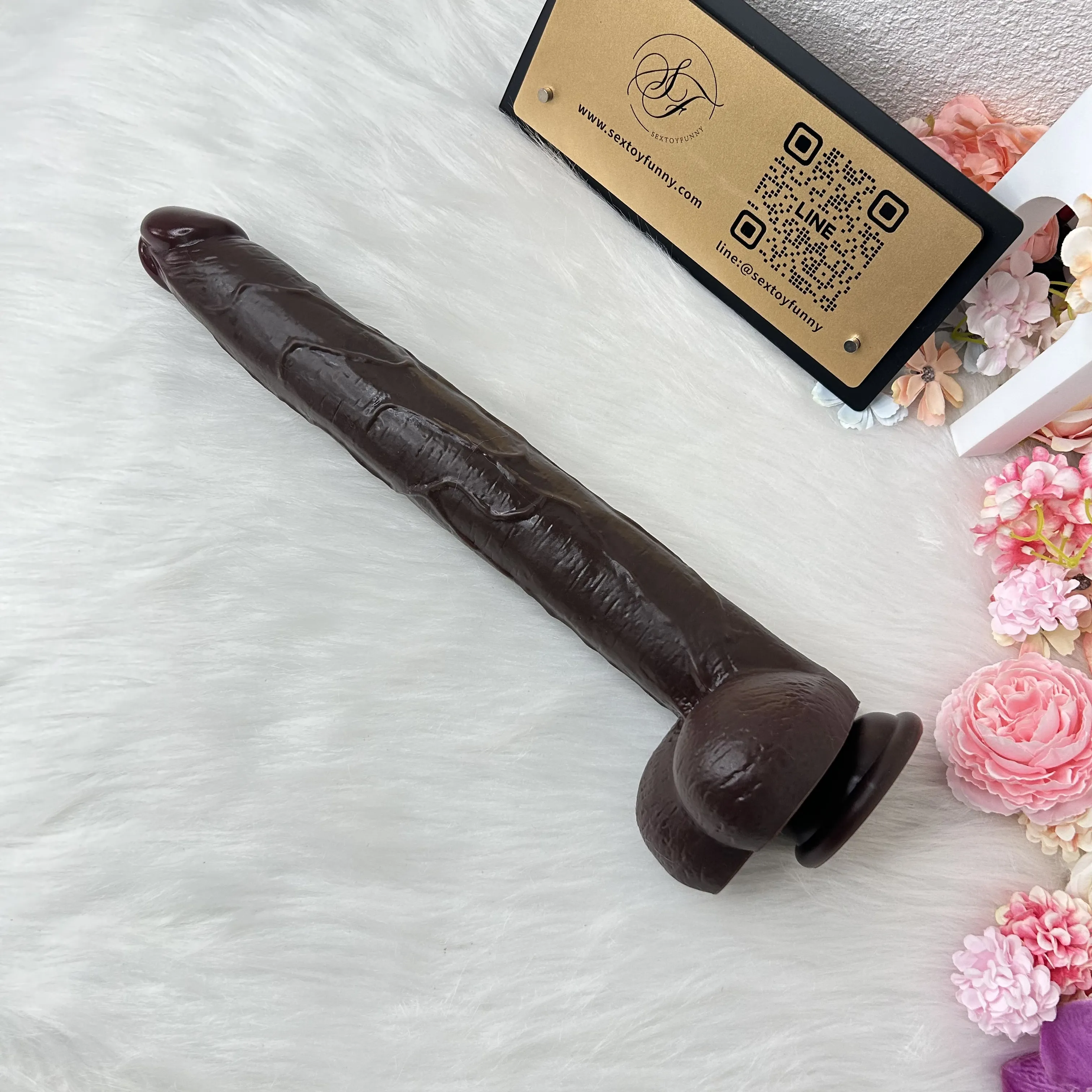 Black Extra-Long Liquid Silicone Dildo 3 Sizes Available