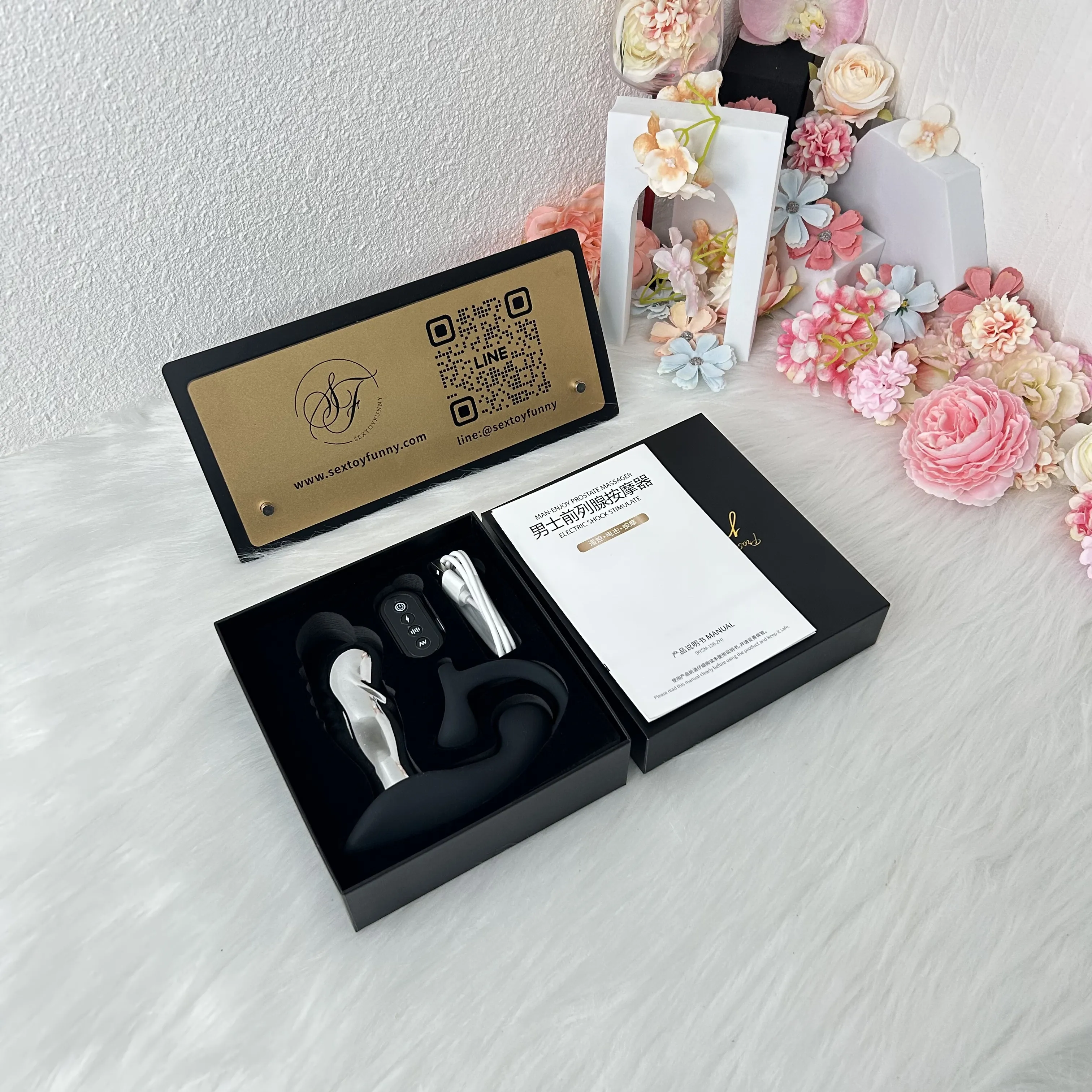 ของเล่นประตูหลัง เครื่องนวดต่อมลูกหมาก เครื่องกระตุ้นต่อมลูกหมาก ระบบช็อตพัลส์ 10 ความถี่กำลังสูง ออกแบบตามหลักสรีรศาสตร์