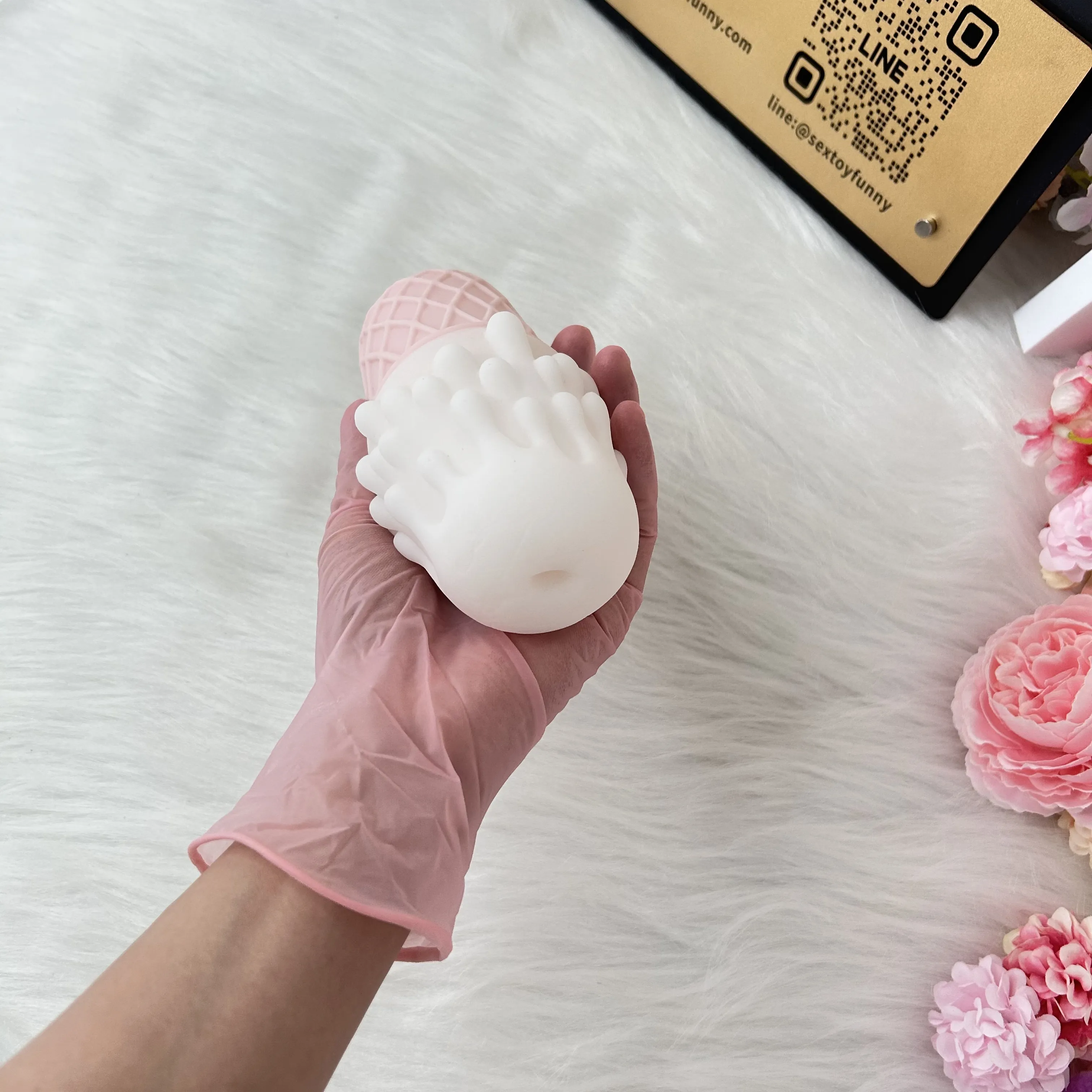 Ice Cream Shaped Pocket Pussy Negative Pressure Two-Stage Design