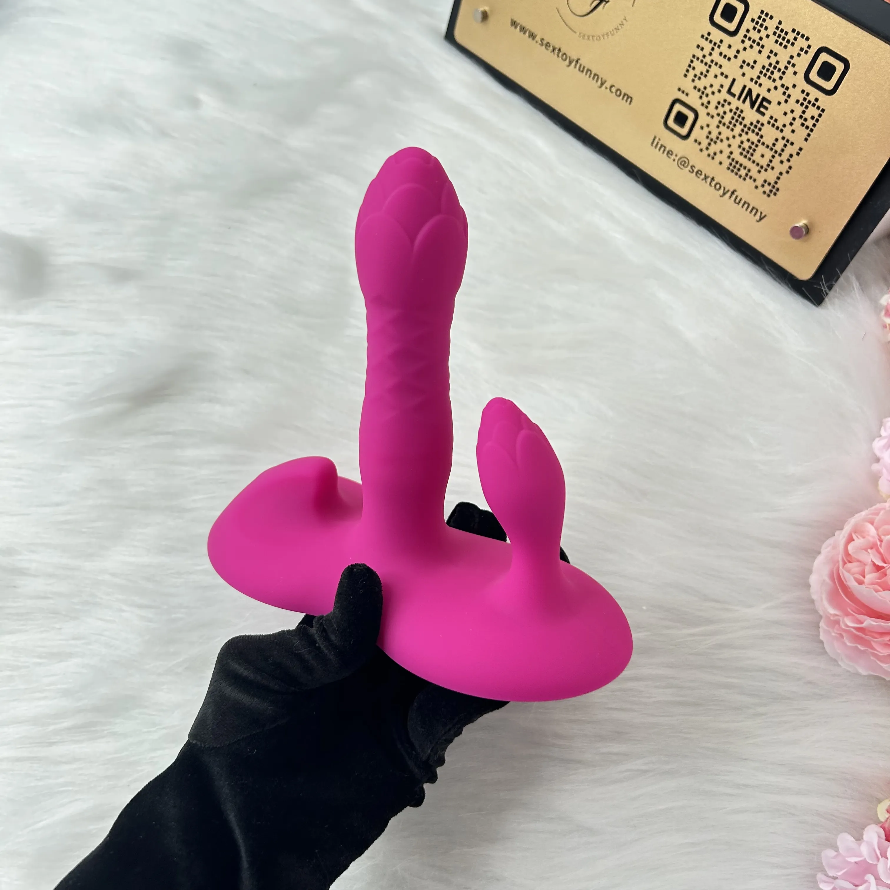 Telescoping&Vibrating Desk Pad APP G-Spot&Clitoral Vibrator