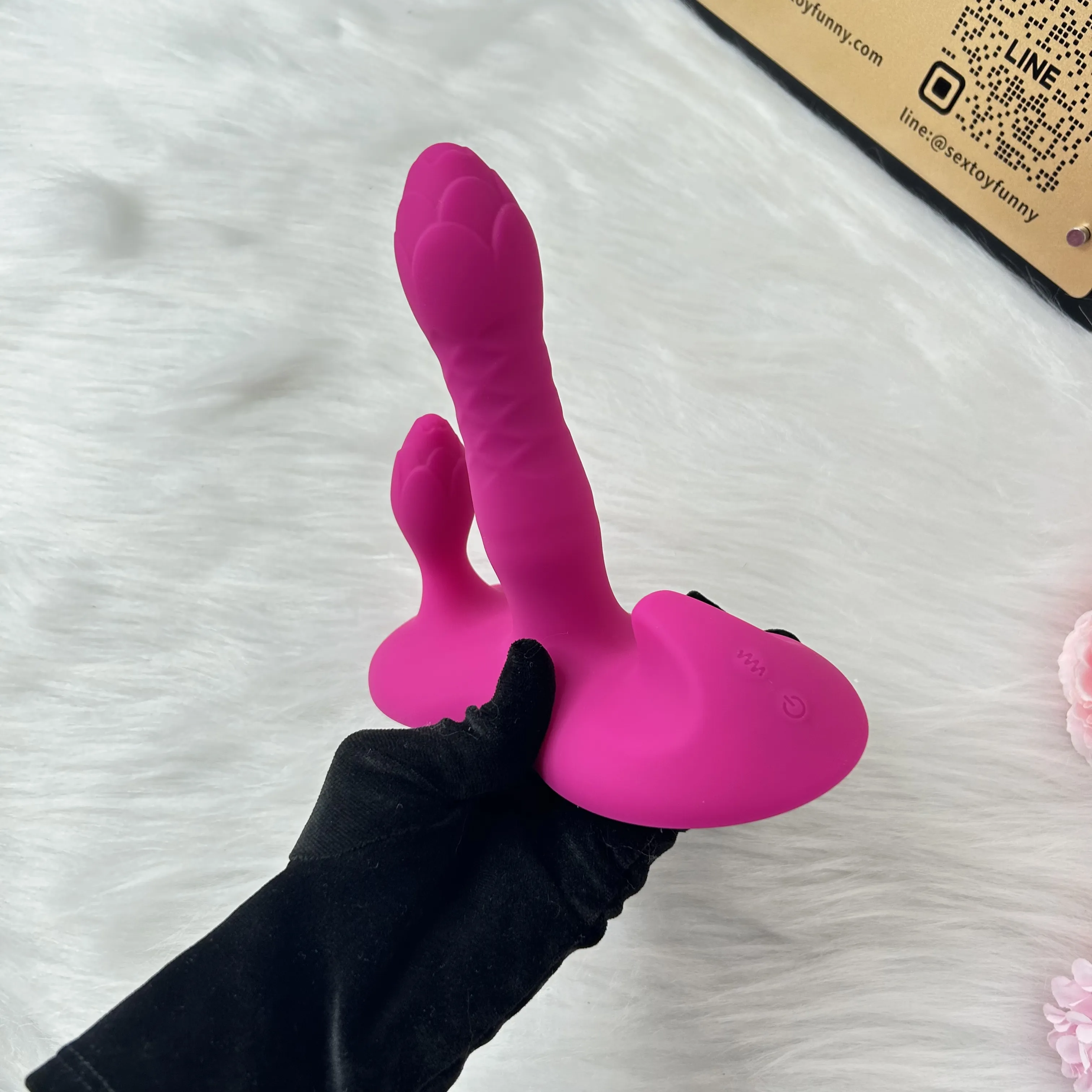 Telescoping&Vibrating Desk Pad APP G-Spot&Clitoral Vibrator
