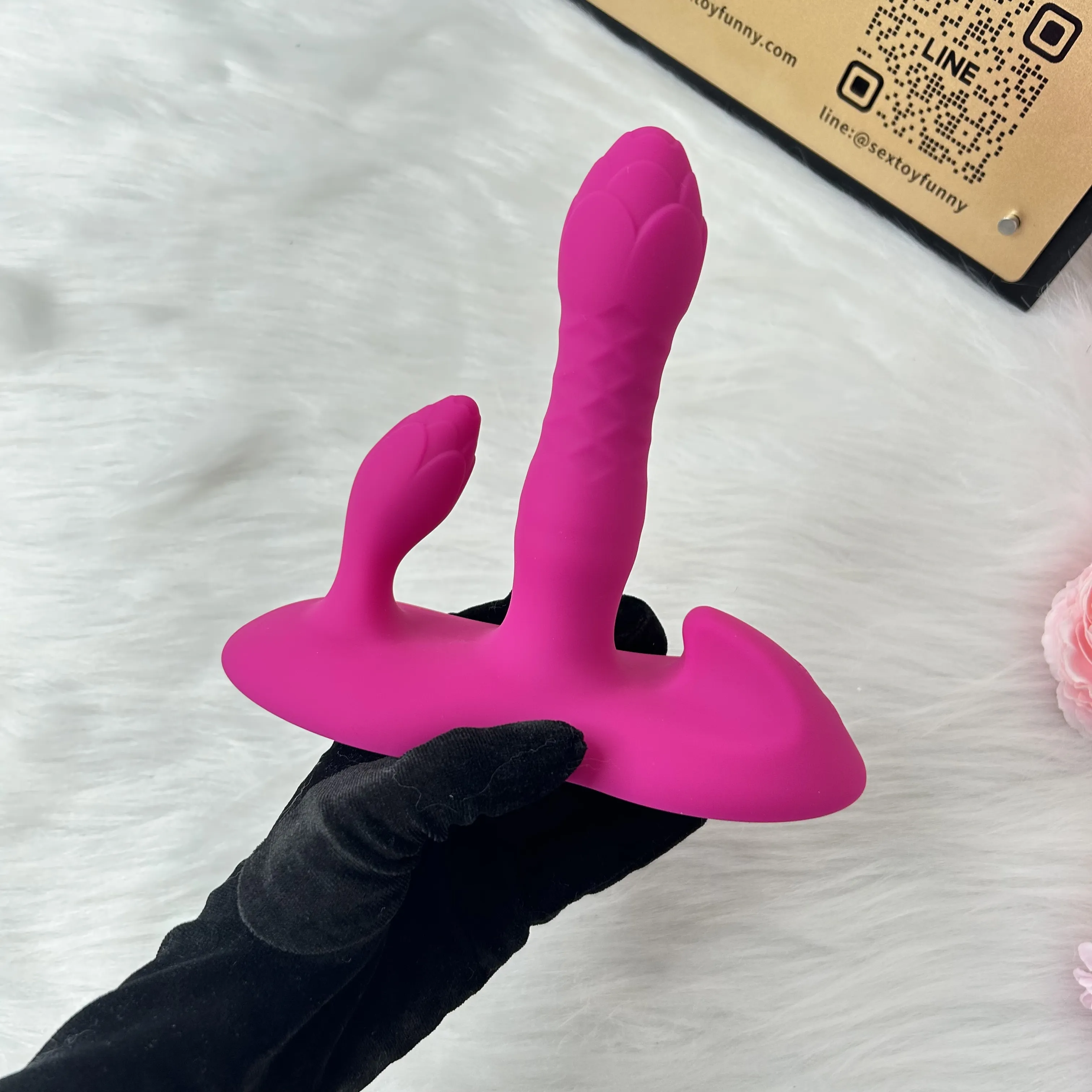 Telescoping&Vibrating Desk Pad APP G-Spot&Clitoral Vibrator