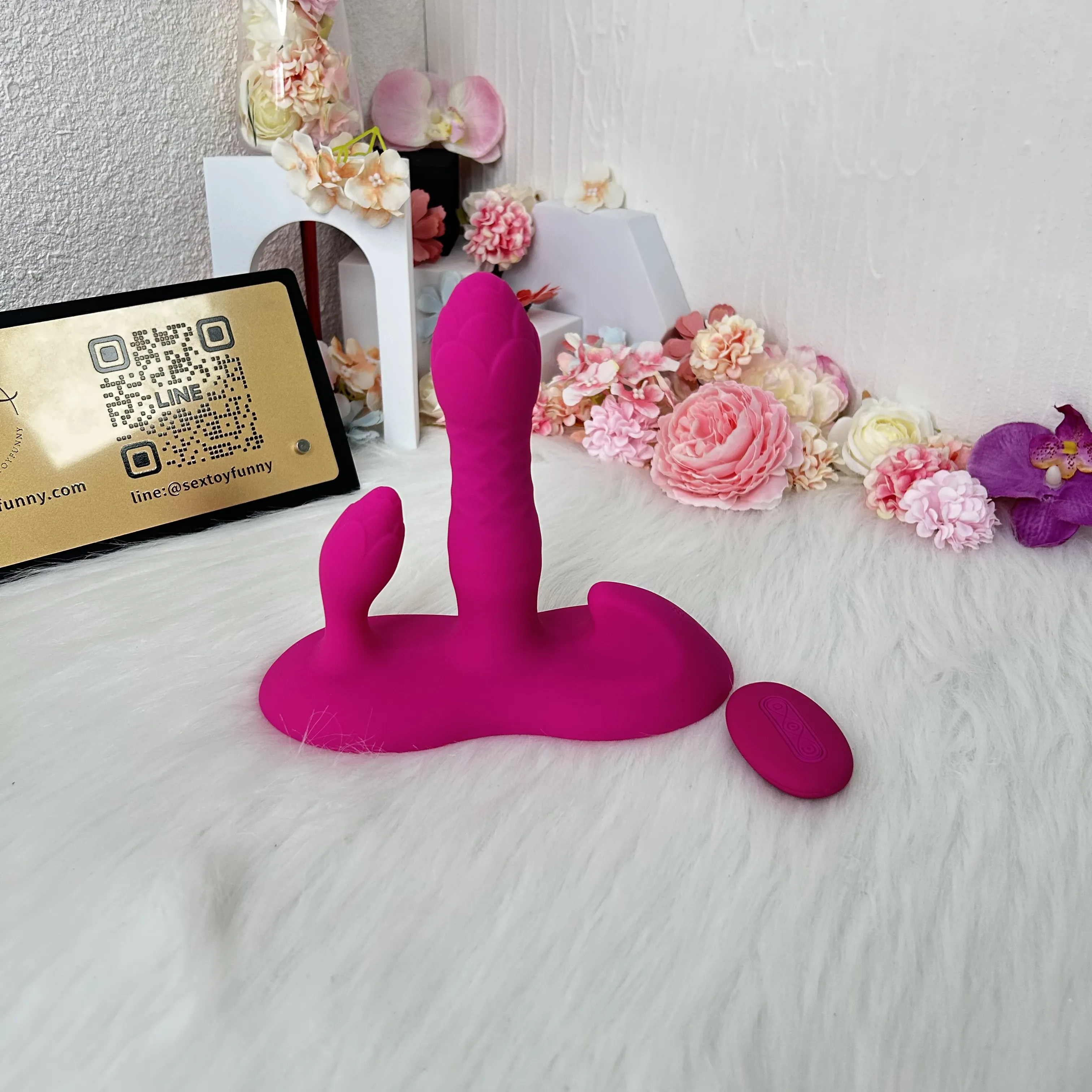 Telescoping&Vibrating Desk Pad APP G-Spot&Clitoral Vibrator