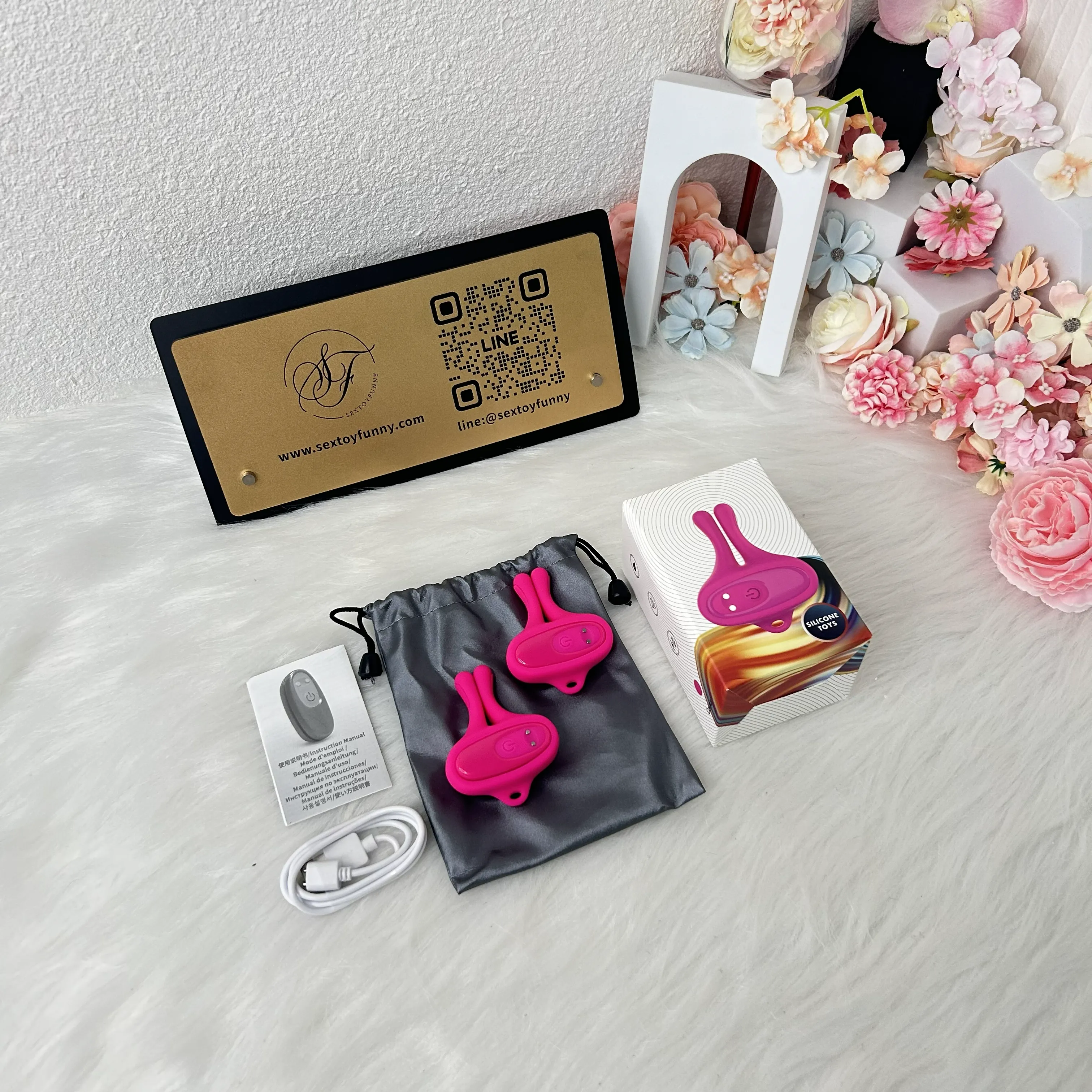 9-Frequency Multi-Function Rabbit Ear Egg Vibrator Set