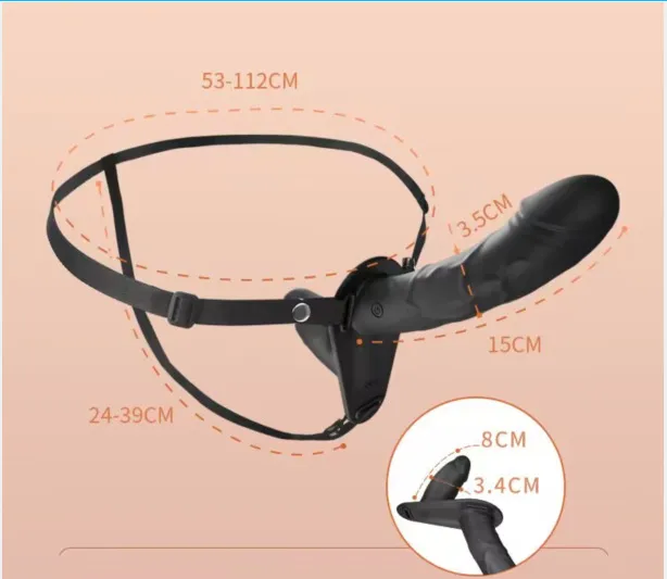 10 Frequencies Remote Control Dual-Head Strap On Harness Kit