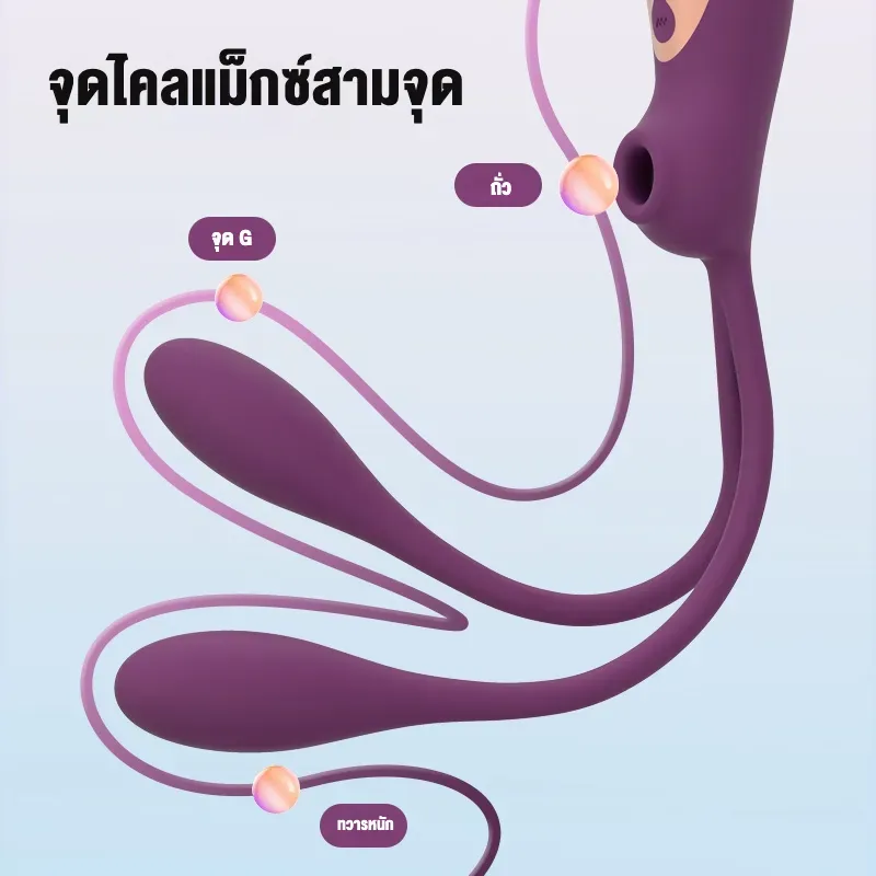 ไข่สั่น ระบบ 3 มอเตอร์ 5 ระดับการดูดสุญญากาศ 3 ความเร็ว + 7 ความถี่การสั่น ออกแบบไข่กระตุ้นคู่ ระบบทำความร้อนอัจฉริยะ|Lovingword