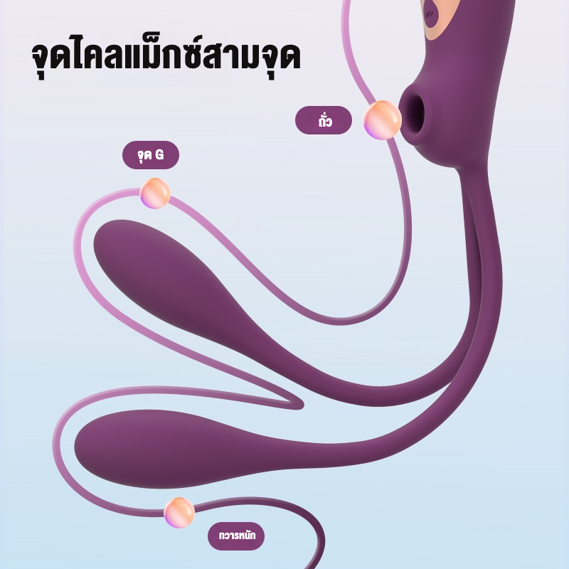 ไข่สั่น ระบบ 3 มอเตอร์ 5 ระดับการดูดสุญญากาศ 3 ความเร็ว + 7 ความถี่การสั่น ออกแบบไข่กระตุ้นคู่ ระบบทำความร้อนอัจฉริยะ|Lovingword-sextoyfunny