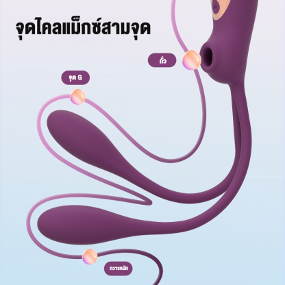 ไข่สั่น ระบบ 3 มอเตอร์ 5 ระดับการดูดสุญญากาศ 3 ความเร็ว + 7 ความถี่การสั่น ออกแบบไข่กระตุ้นคู่ ระบบทำความร้อนอัจฉริยะ|Lovingword-sextoyfunny
