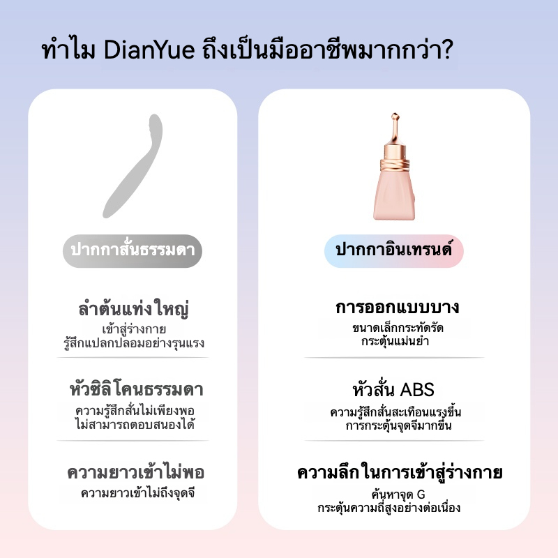 สั่นสะเทือนแท่ง 10 ความถี่การสั่น ความถี่การสั่น 800 ครั้งต่อวินาที พร้อมหัวครอบ 3 แบบ ออกแบบรูปโบว์-sextoyfunny