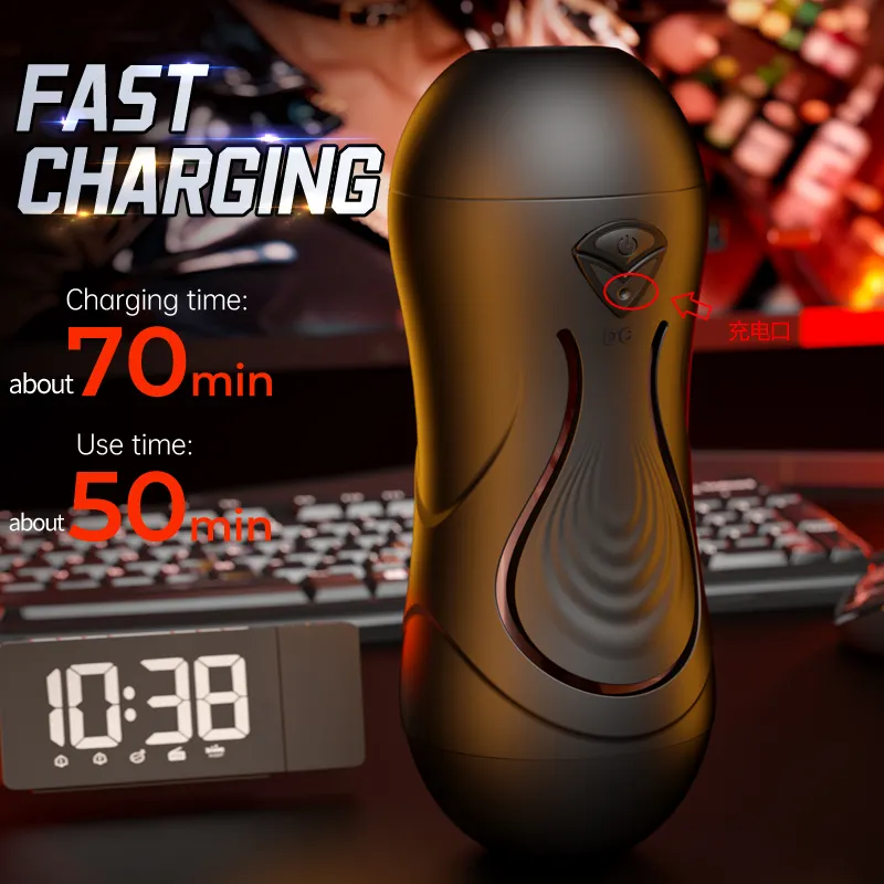 APP Automatic Male Masturbator Dual-Head Vagina & Mouth