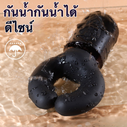 อุปกรณ์ฝึกอวัยวะเพศชาย มอเตอร์คู่ ระบบสั่นสะเทือน 10 ความถี่ ระบบบีบ 10 ความถี่ ออกแบบแบบเปิด-sextoyfunny