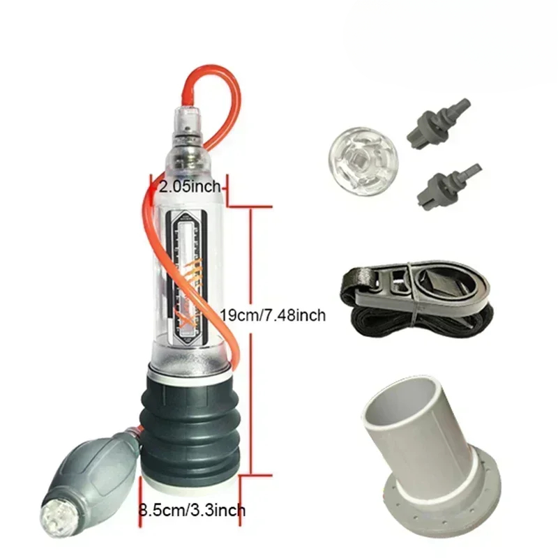 กระบอกสูญญากาศ-X20 ปั๊มสุญญากาศแบบน้ำ เพิ่มแรงดันใต้น้ำ ระบบพลังไฮดรอลิกคู่ 360° ยืดได้ทุกทิศทาง-sextoyfunny