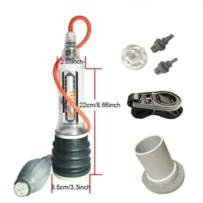 กระบอกสูญญากาศ-X30 ปั๊มสุญญากาศแบบน้ำ เพิ่มแรงดันใต้น้ำ ระบบพลังไฮดรอลิกคู่ 360° ยืดได้ทุกทิศทาง-sextoyfunny