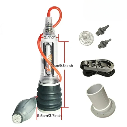 กระบอกสูญญากาศ-X40 ปั๊มสุญญากาศแบบน้ำ เพิ่มแรงดันใต้น้ำ ระบบพลังไฮดรอลิกคู่ 360° ยืดได้ทุกทิศทาง-sextoyfunny