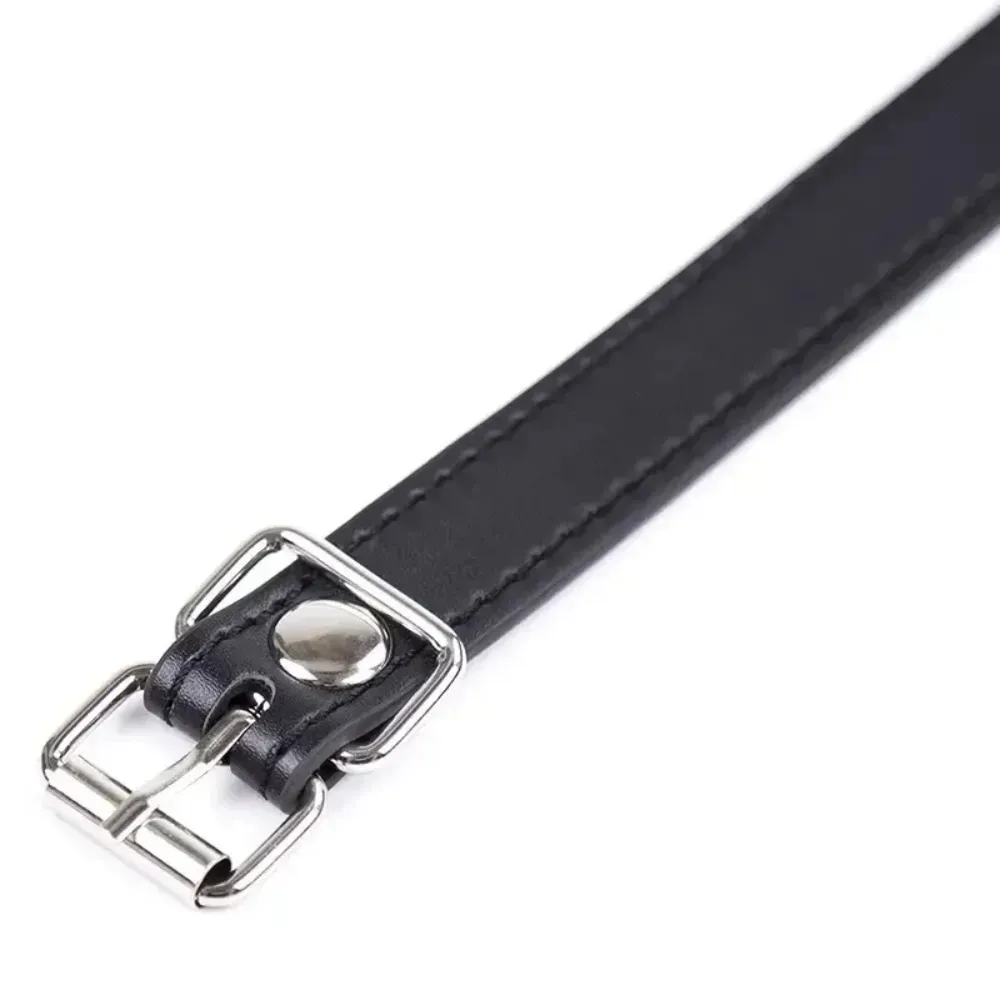 BDSM เข็มขัดรัดปากแบบบอล อุปกรณ์ SM วัสดุซิลิโคน+PU ปรับขนาดสายได้