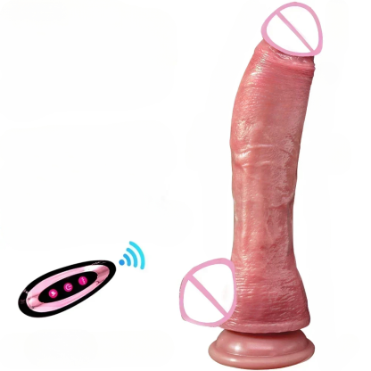 ดิลโด้ 21 ซม. ความยาวพิเศษ หลายความถี่สั่นสะเทือน+ยืดหด+หมุนได้ โค้งงอได้ ควบคุมไร้สาย ระบบทำความร้อนอัจฉริยะ-sextoyfunny
