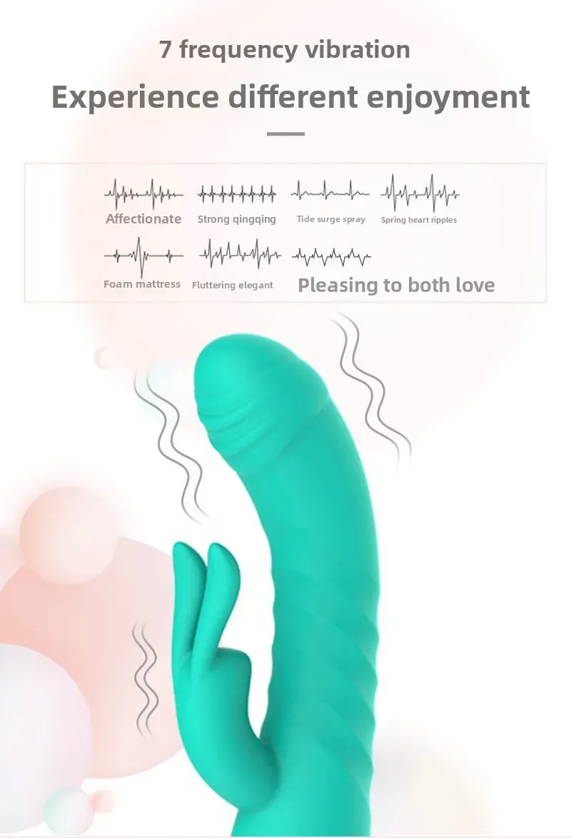 Rabbit Ear Simulated Penis Thrusting & Heating Vibrator