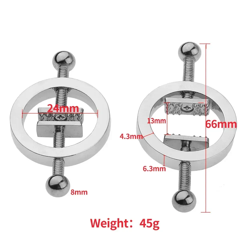 อุปกรณ์ BDSM ที่หนีบหัวนมสปริง วัสดุโลหะ กระตุ้นบริเวณหัวนม แบบ SM