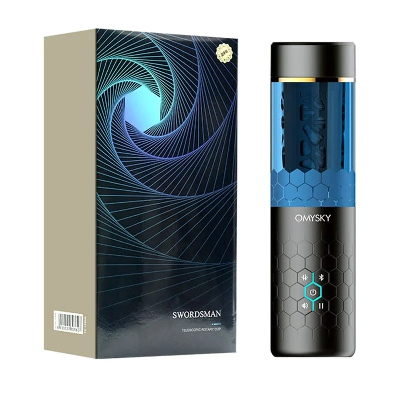 ถ้วยอัตโนมัติ 6 ระดับการยืดหด + 3 ระดับการหมุน เสียงพูดเหมือนจริง การเชื่อมต่อบลูทูธ การออกแบบหน้าต่างมองเห็นได้|omysky-sextoyfunny