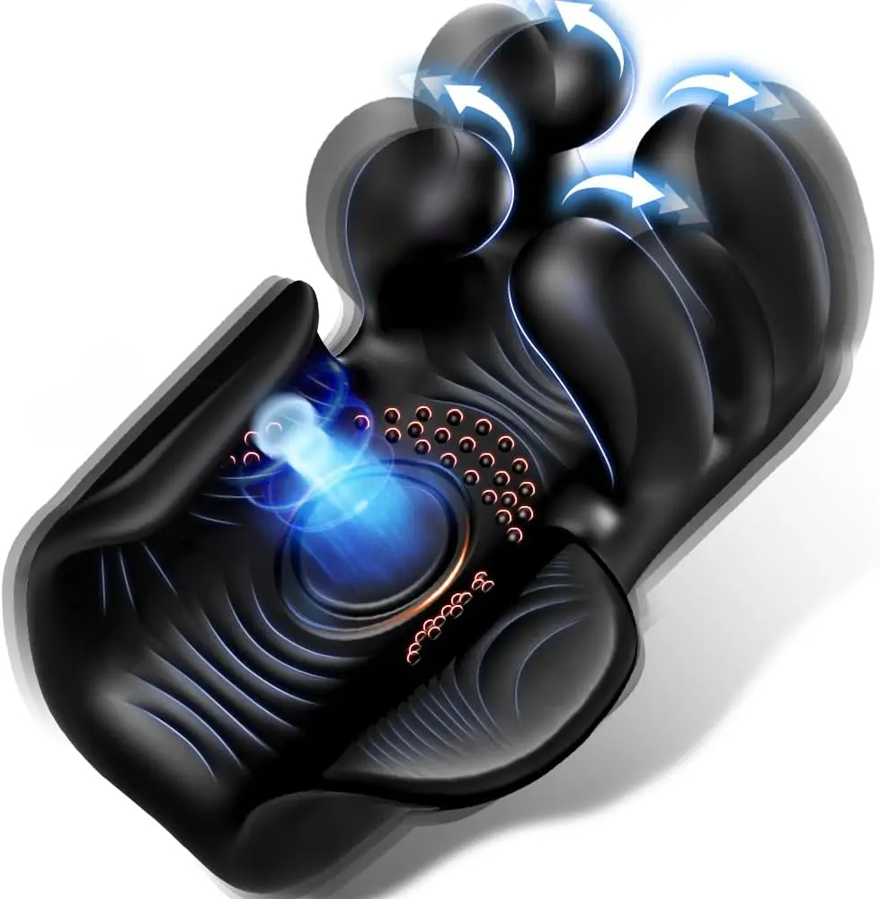 อุปกรณ์ฝึกอวัยวะเพศชาย มอเตอร์ 3 ตัว แรงสั่นสะเทือนสูง 10 ระดับ ทั้งนวด สั่น ตบ 2-in-1 ออกแบบตามหลักสรีรศาสตร์-sextoyfunny