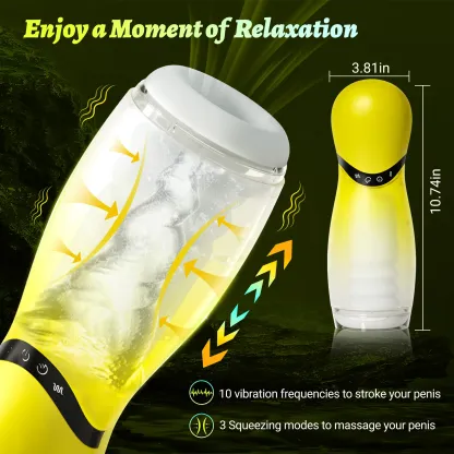 3 Motors Air Pressure Masturbator Touch-Sensitive Buttons