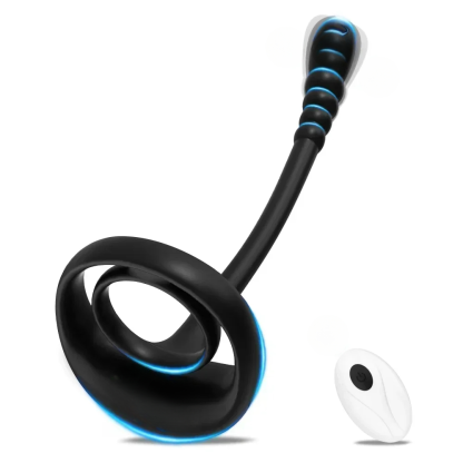 ห่วงล็อกสเปิร์ม มอเตอร์คู่ ระบบสั่นสะเทือน 10 ความถี่ การสั่นพ้องหลายจุด ควบคุมผ่านแอปพลิเคชัน|LINUOQU-sextoyfunny