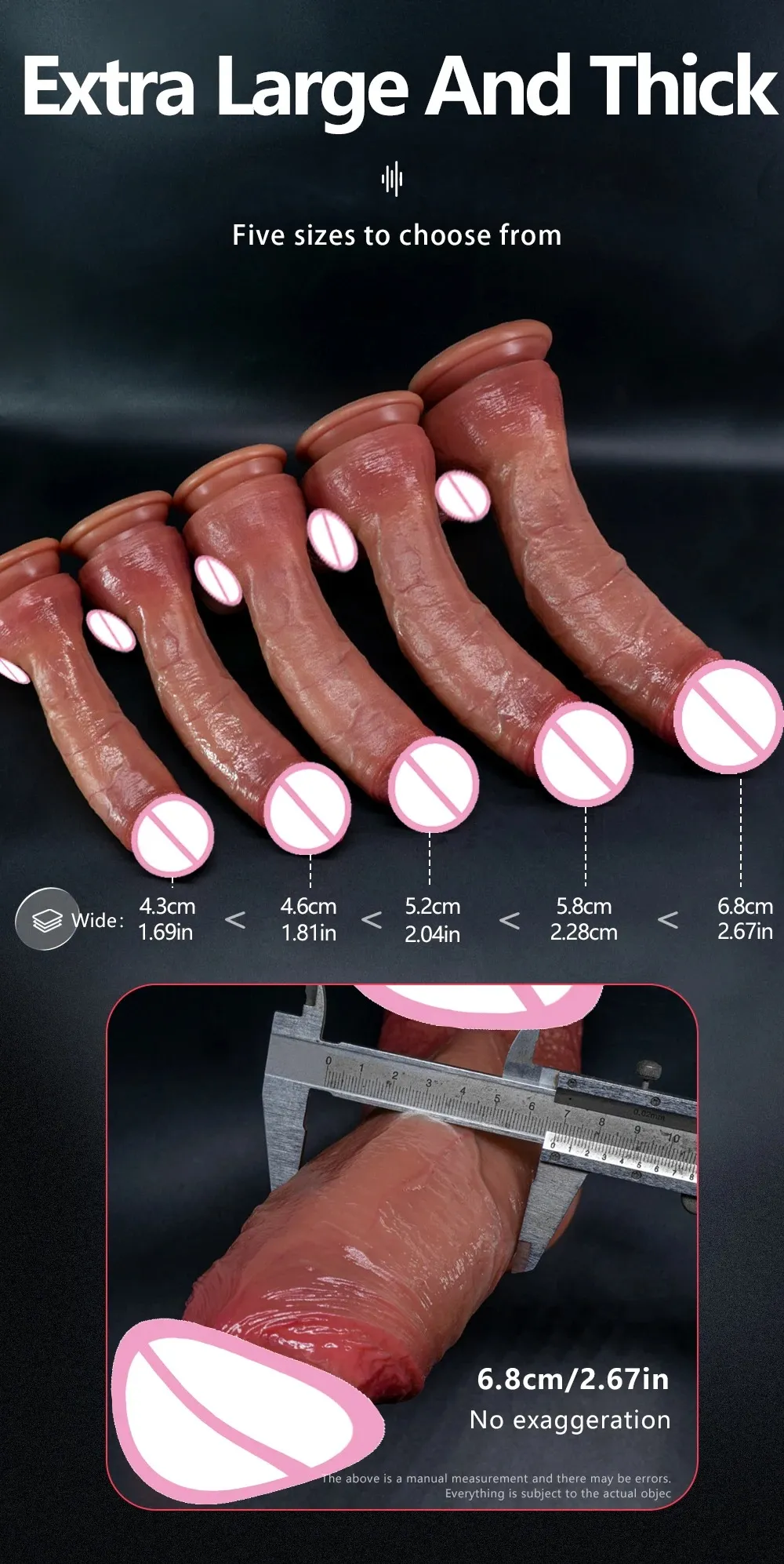Highly Bendable Realistic Dildo With Testicles 5 Styles