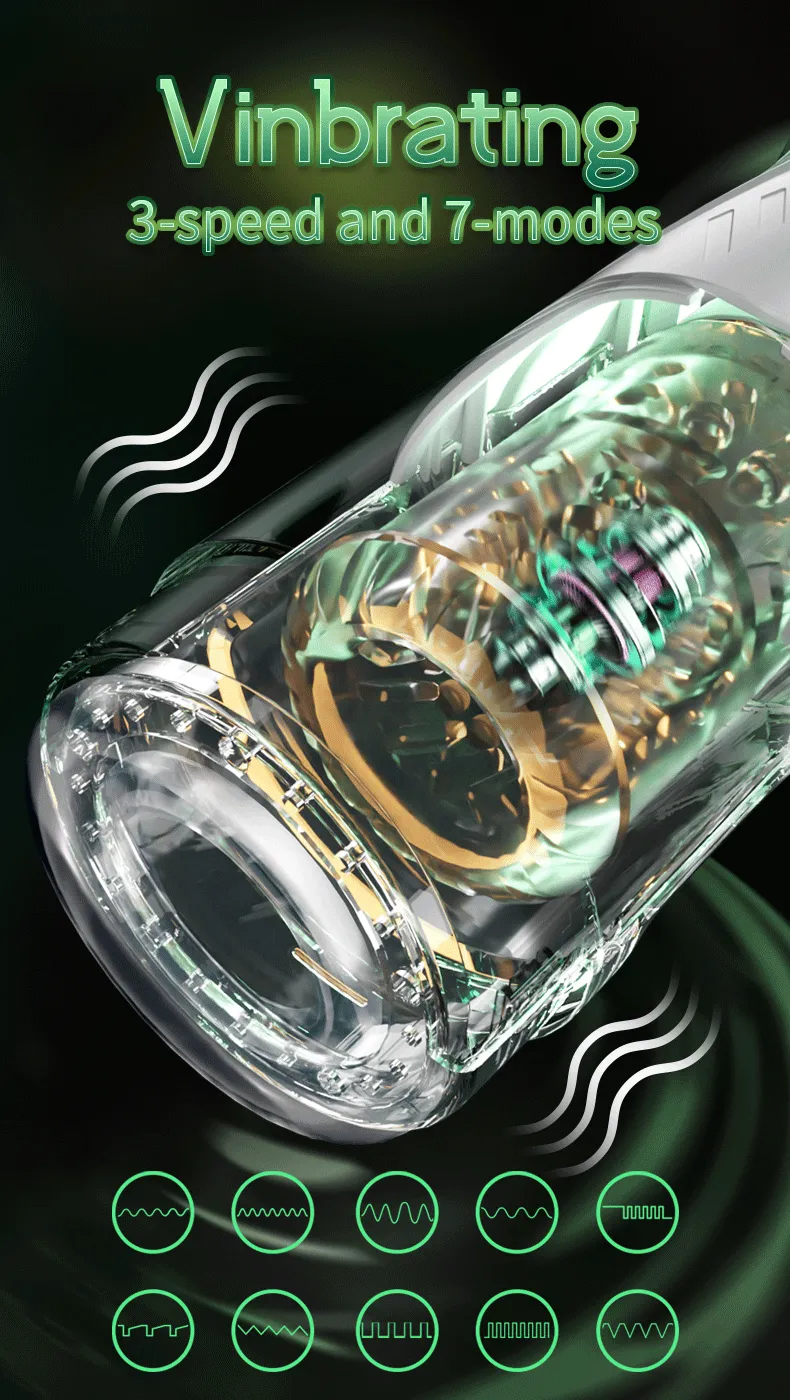 Thrusting Male Masturbator Smart Chip + 3-Engine Drive