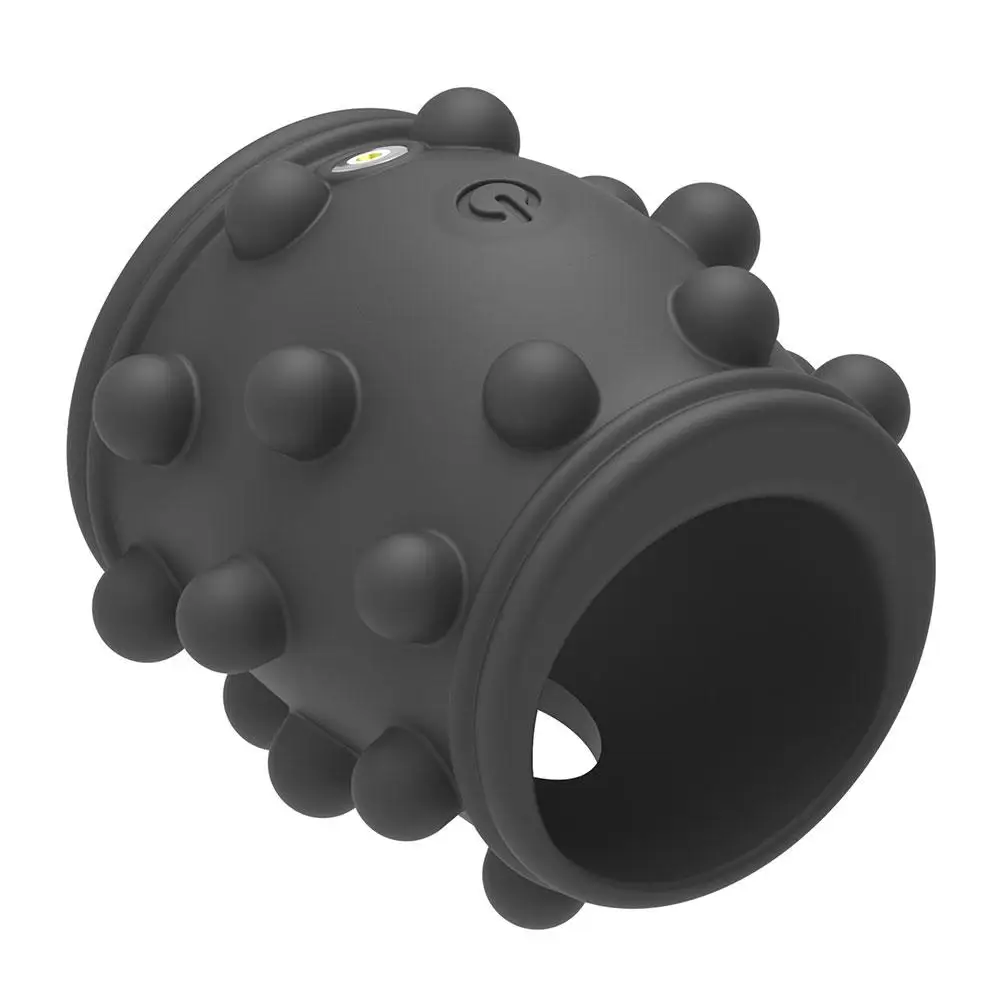 060002 ห่วงล็อกสเปิร์ม 10 ความแรงสั่นสะเทือน ดีไซน์จุดนูน ควบคุมปุ่มเดียว ซิลิโคนยืดหยุ่นสูง IPX7