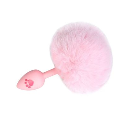 W0615 ปลั๊กทวาร หางปรับยาว-สั้นได้ วัสดุซิลิโคน+ผ้าขนสัตว์ ดีไซน์กระทัดรัดพกพาสะดวก|XQ