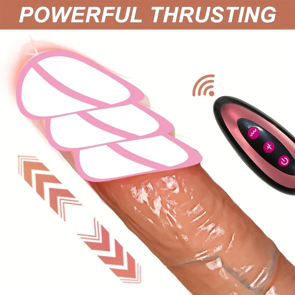 Thrusting&Vibrating Remote Control Wearable Realistic Dildo