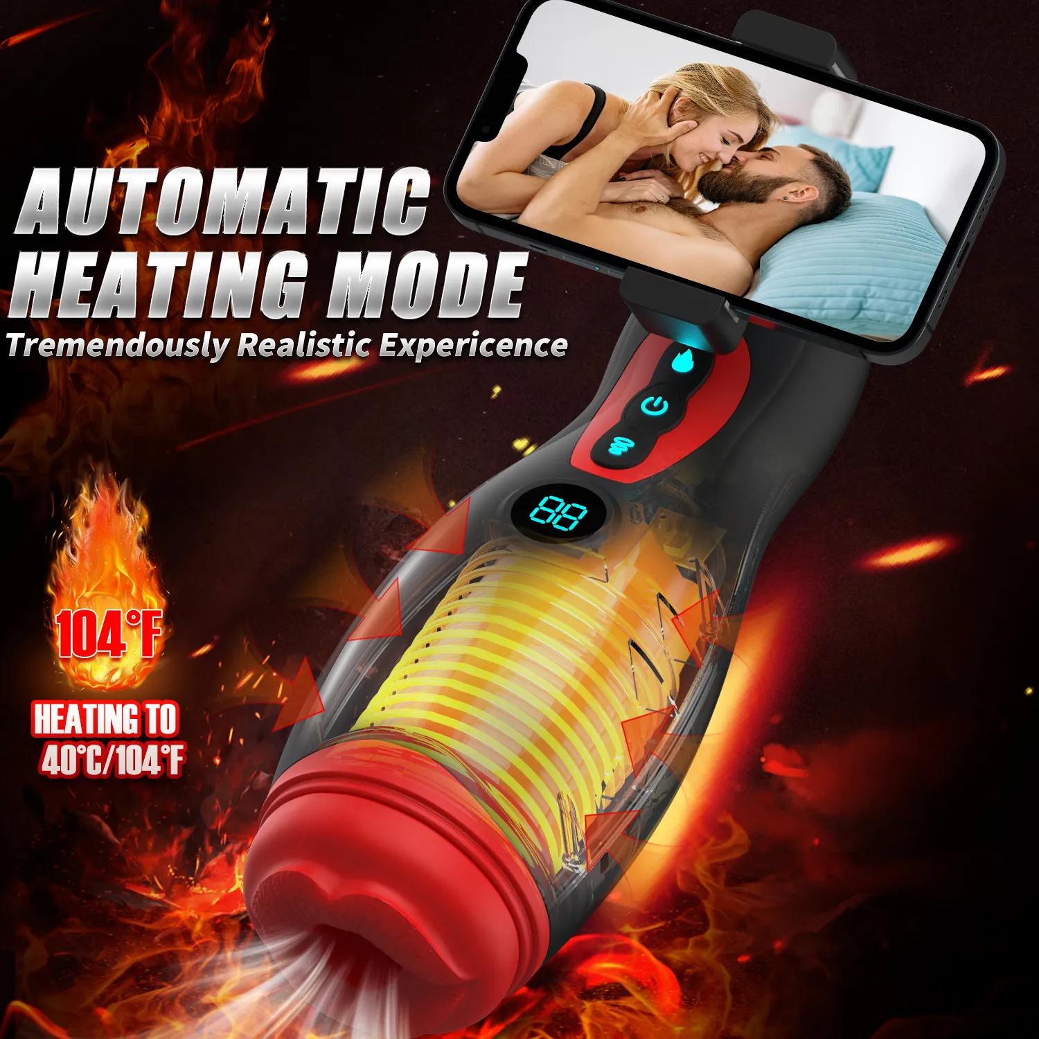 Simulated Channel Automatic Masturbator With Phone Holder